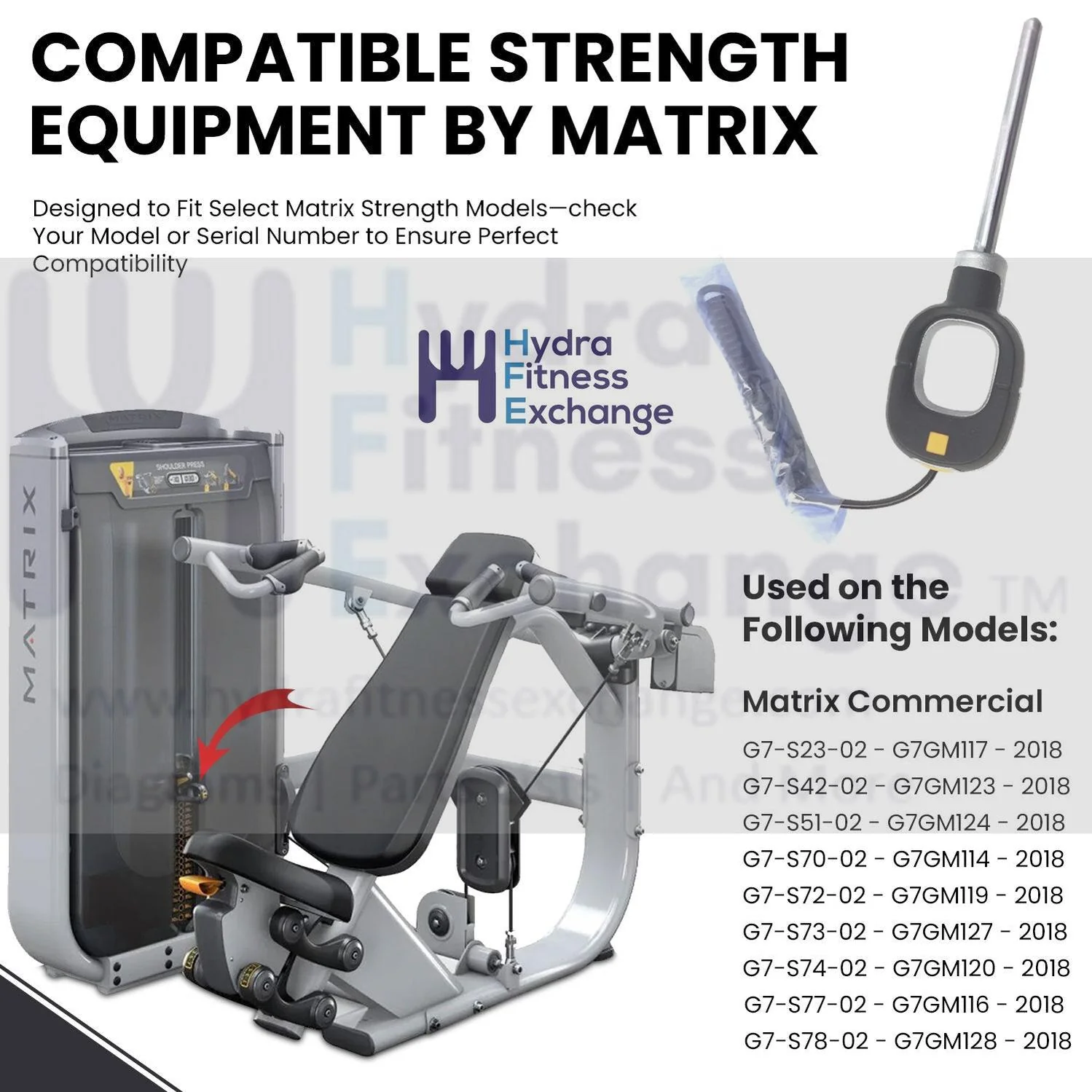Matrix Commercial Strength System Weight Adjustment Pin Assembly 1000492530 Formerly  1000398254 - Image 6