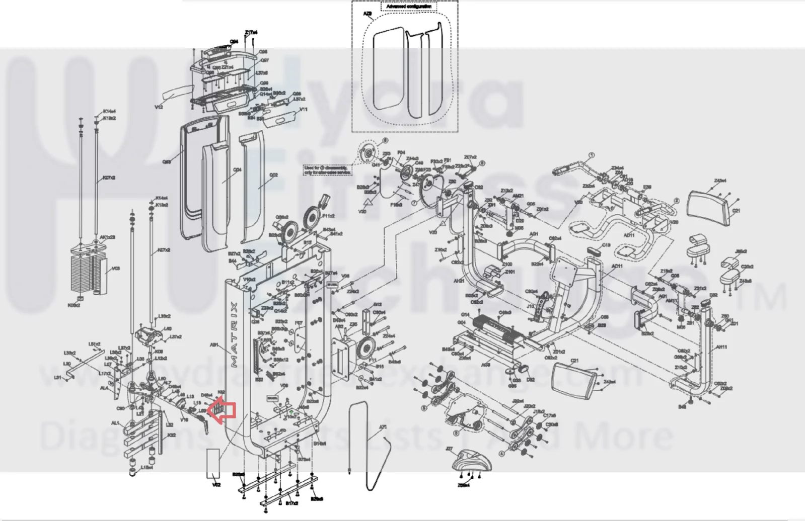 Matrix Commercial Strength System Weight Adjustment Pin Assembly 1000398254 - Image 2