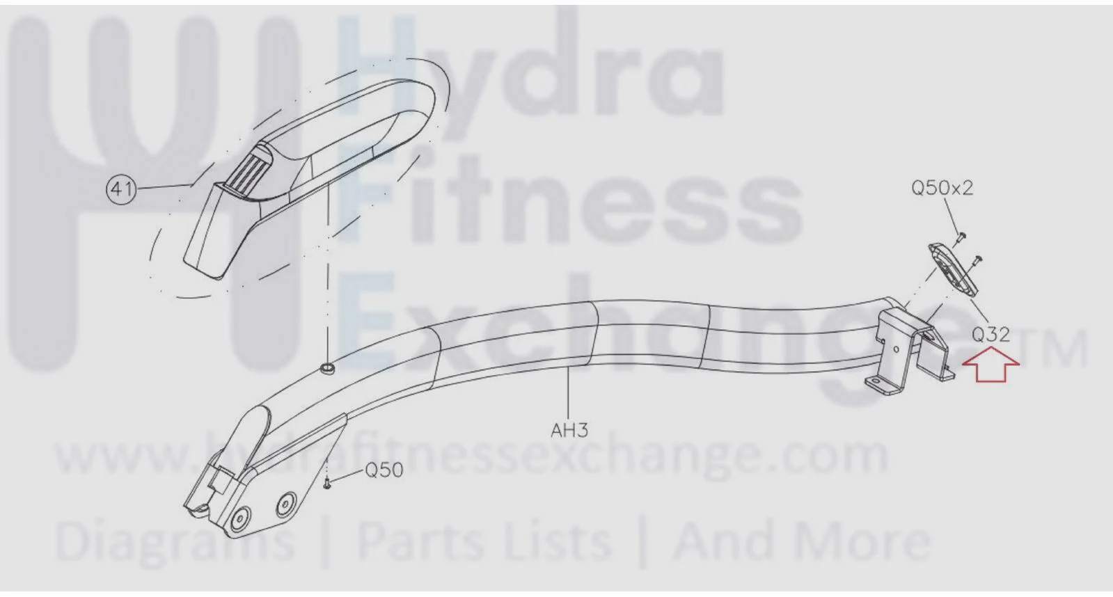 Matrix E3x Ascent Trainer EP306 Elliptical Link Arm End Cap 0000095297 - Image 2