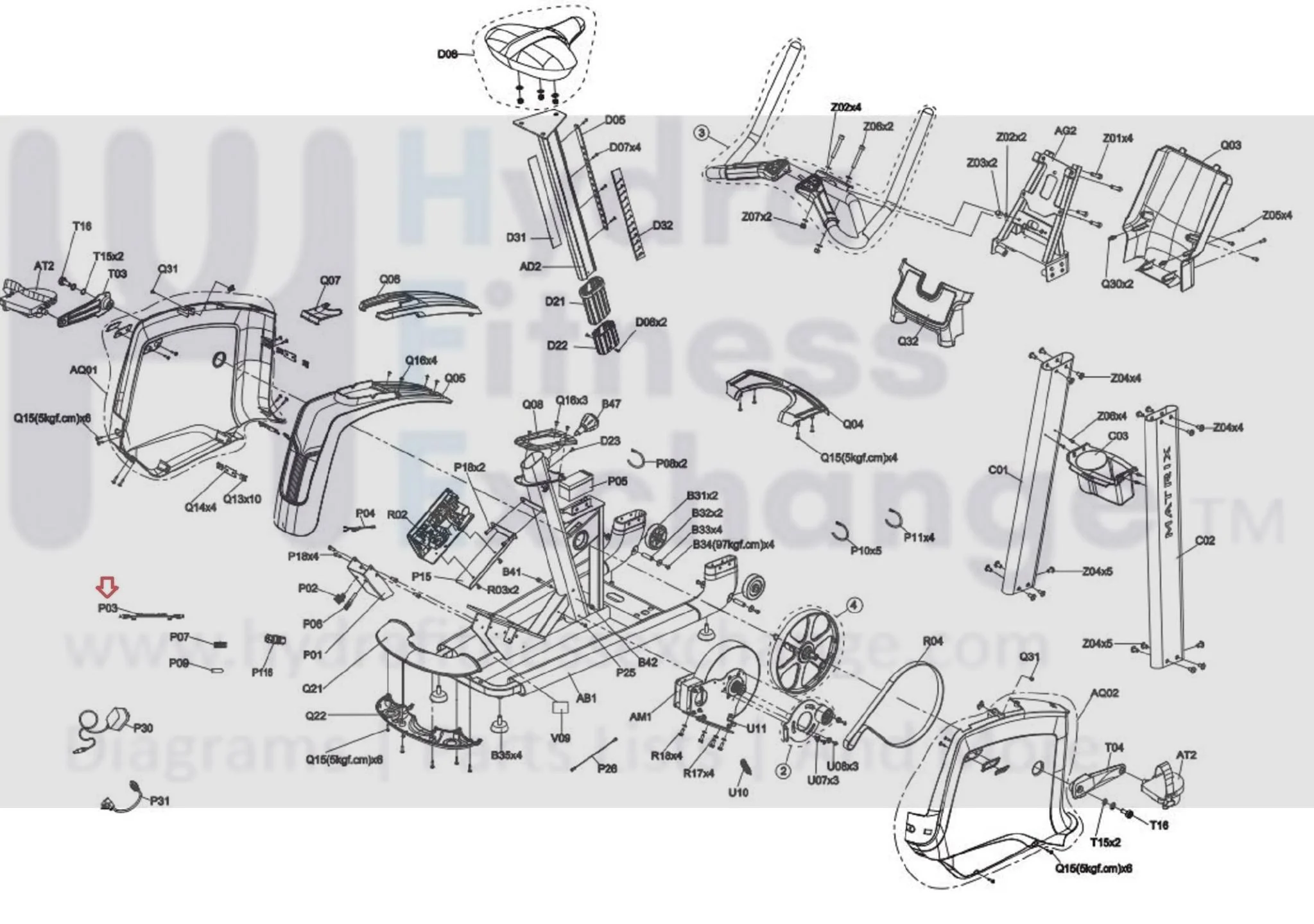 Matrix Fitness CB207 Upright Bike Digital Molex COMM Wire Harness 2700mm 1000448279 - Image 2