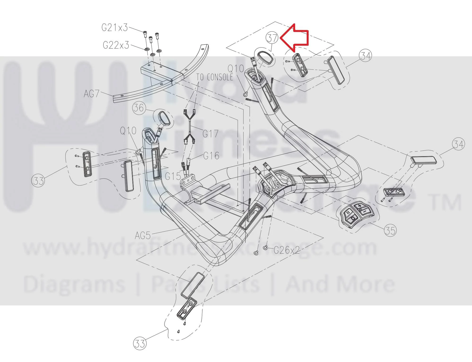 Matrix Fitness CB95 CB98 Stationary Bike Sensor Set Right Quickly Key 1000450848 - Image 3