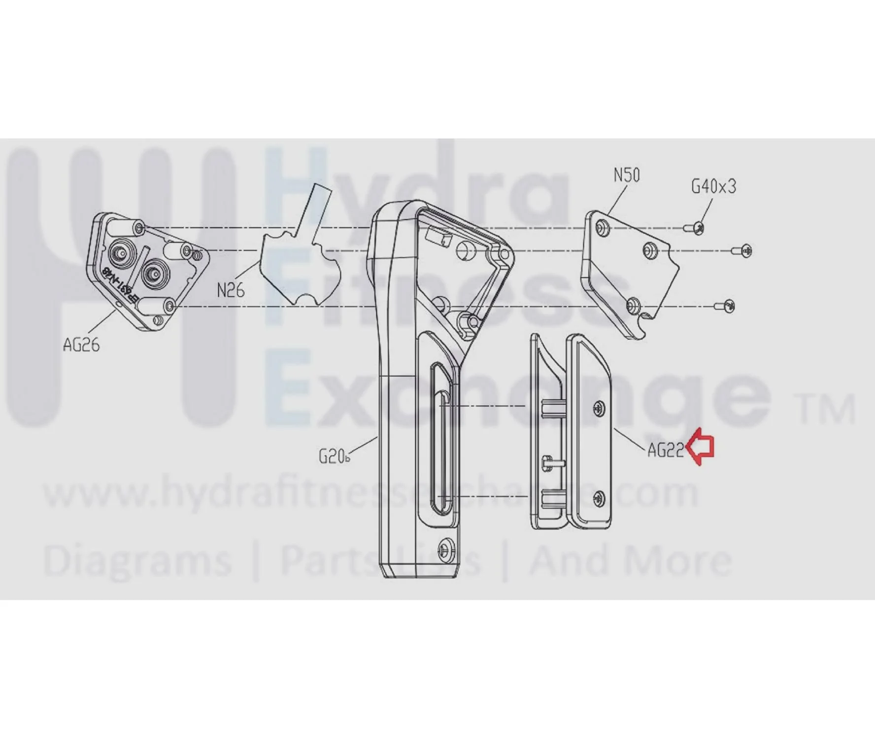 Matrix Fitness CB96 RB317 EP631 CB207 CS35 CS34 CS36 EP631C EP631E TM750C TM750F CS35G CB207 Elliptical Right Hand Pulse Sensor Grip Set 1000433353 - Image 2