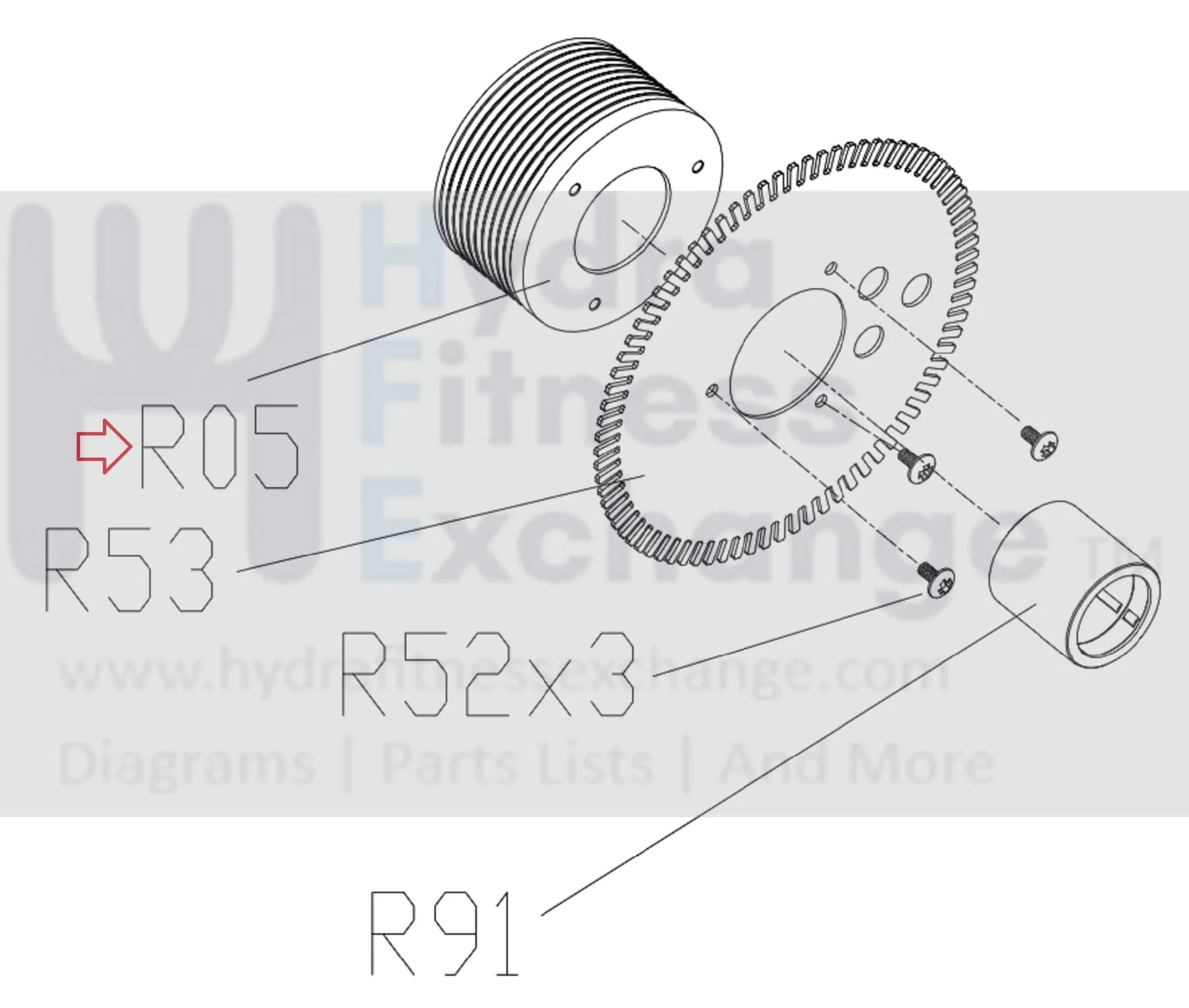 Matrix Fitness CS29 CS30 CS30N CS35 CS34 CS35G CS40G Stepper Step Poly-V Pulley 1000400172 - Image 3