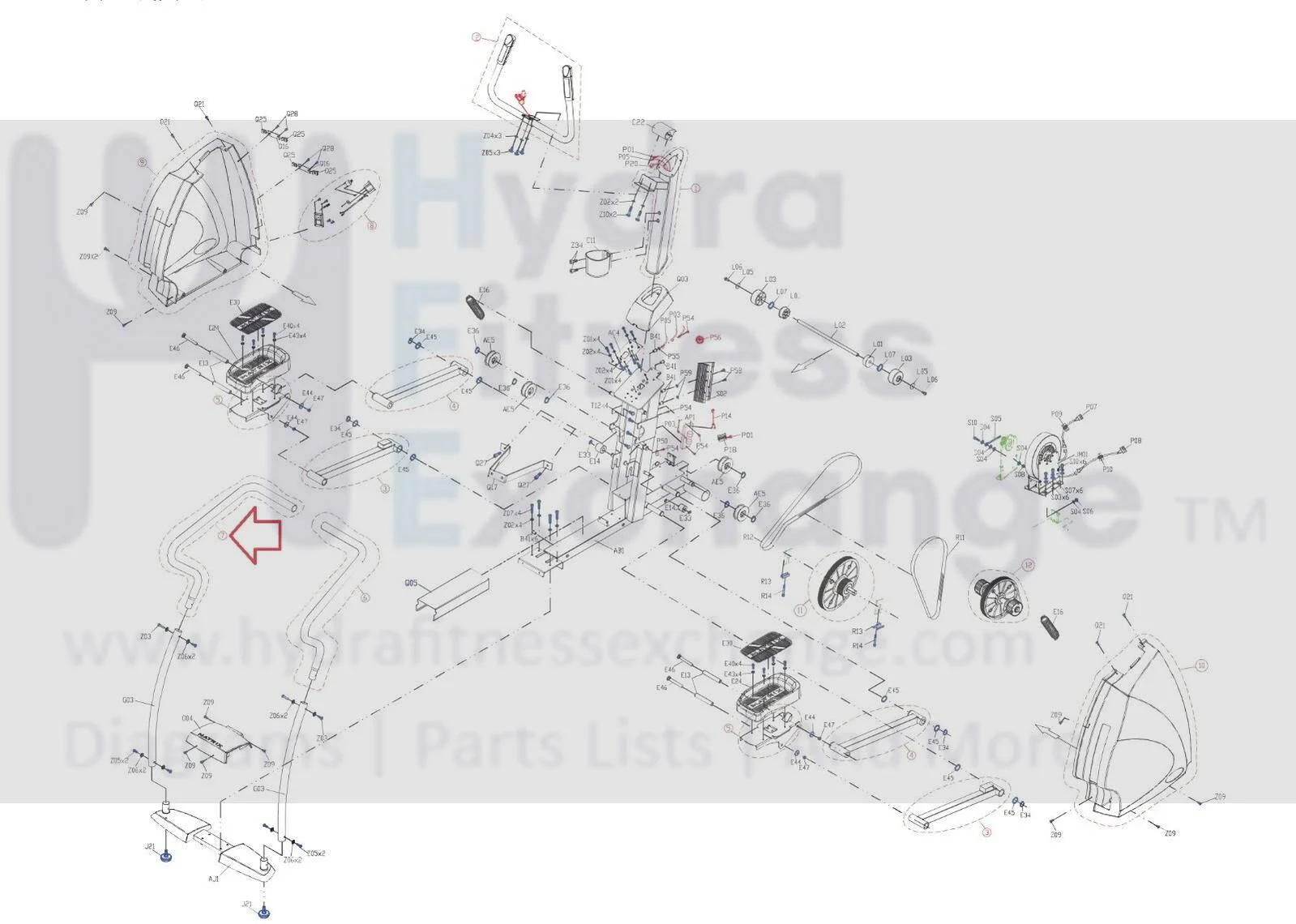 Matrix Fitness CS33 S5x-02-G4 Stepper Left Upper Handlebar 0000093058 - Image 2