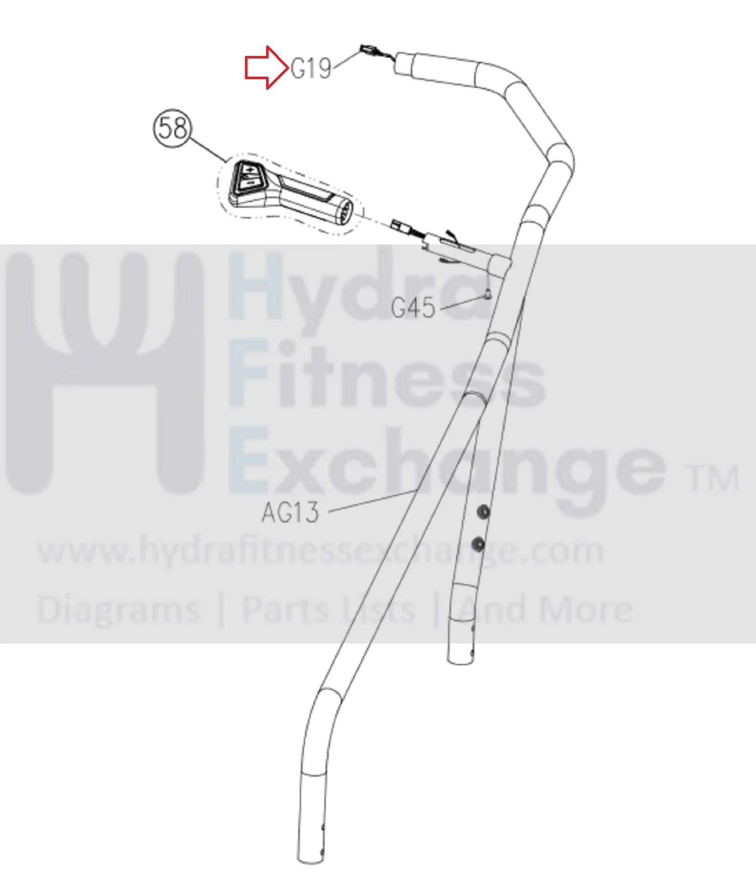 Matrix Fitness CS35 CS34 CS35G Stepper Step Right Heart Rate Pulse Sensor Wire 1000435294 - Image 3