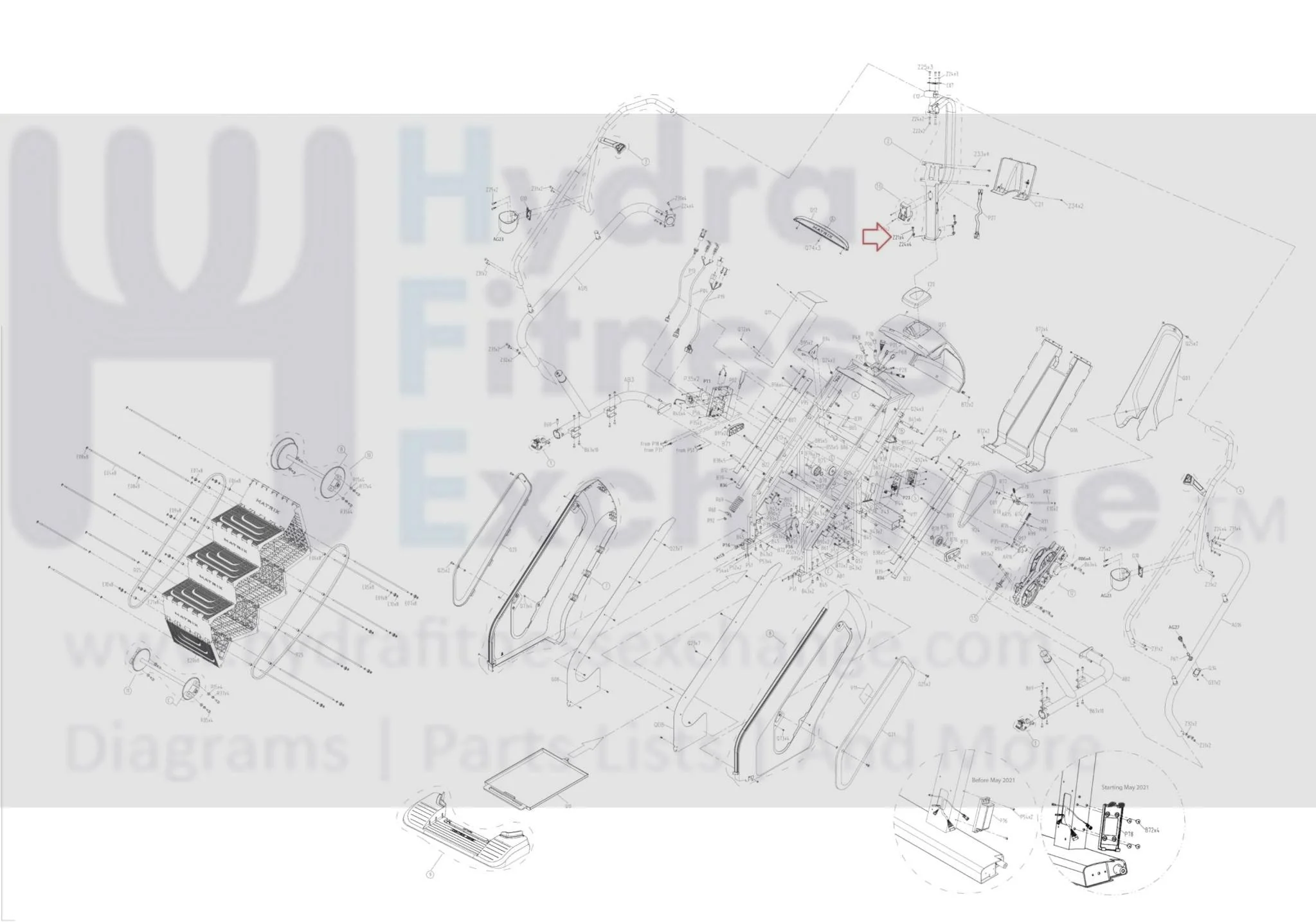 Matrix Fitness CS35 CS34 CS35G Stepper Step Round Head Hex Socket Screw M8 - 1.25P x 25L 1000402136 - Image 3