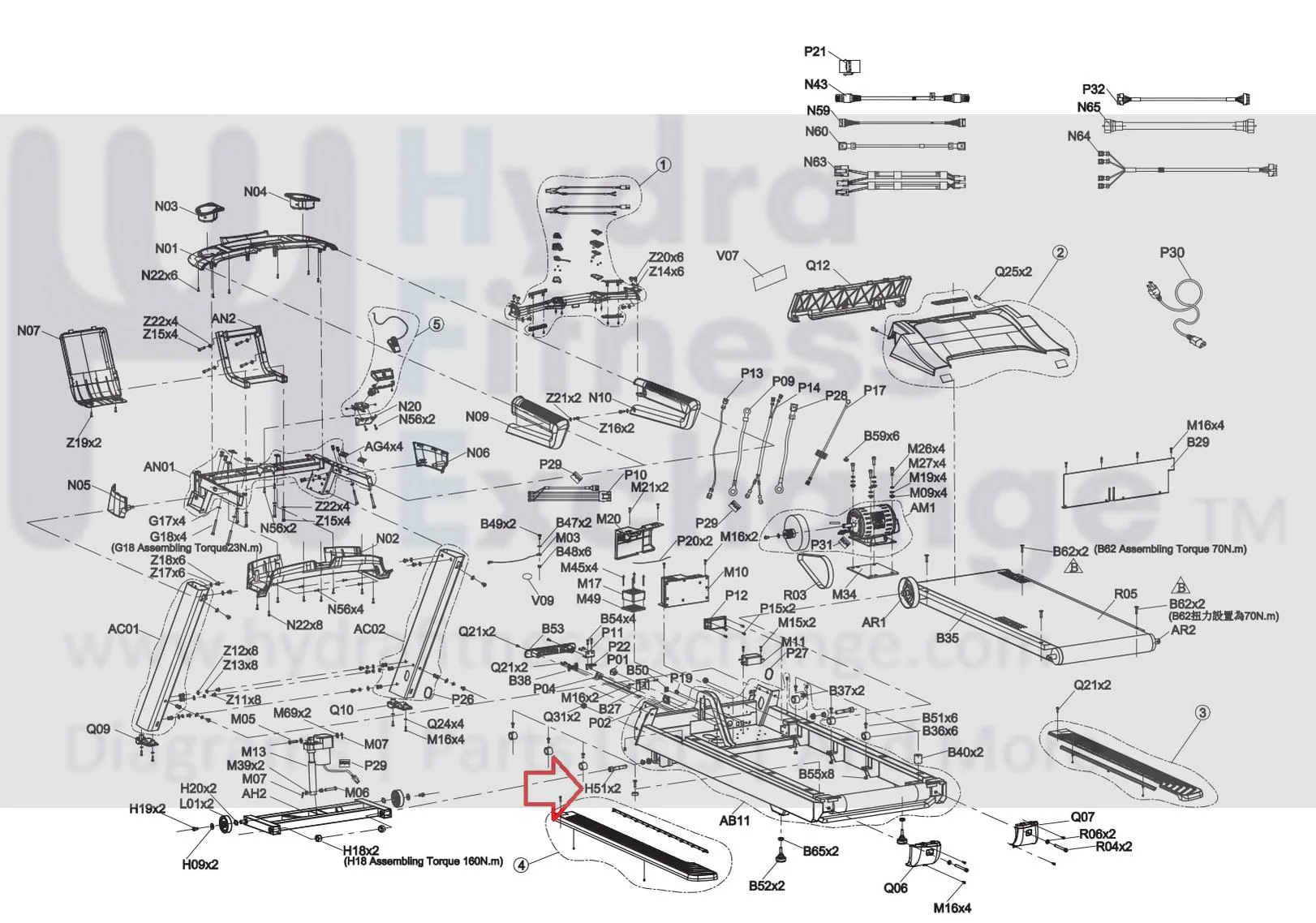 Matrix Fitness CTM526 CTM708 CTM725 TM742B TM747 TM743B TM776 TM750C TM789B Treadmill Grinding Screw Extrawork 1000343262 - Image 3