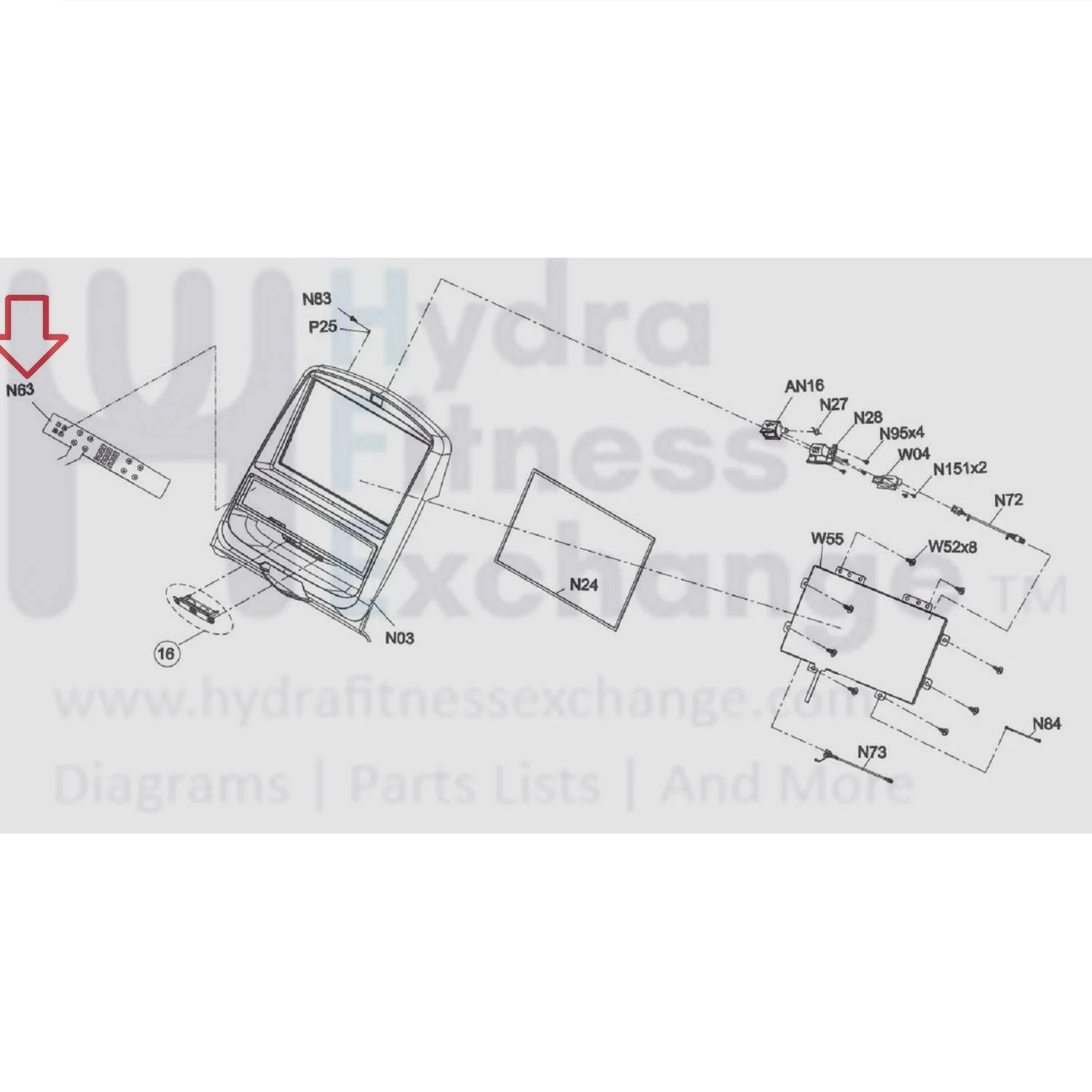 Matrix Fitness CTM708 Treadmill Console Overlay Keypad 1000231561 - Image 3