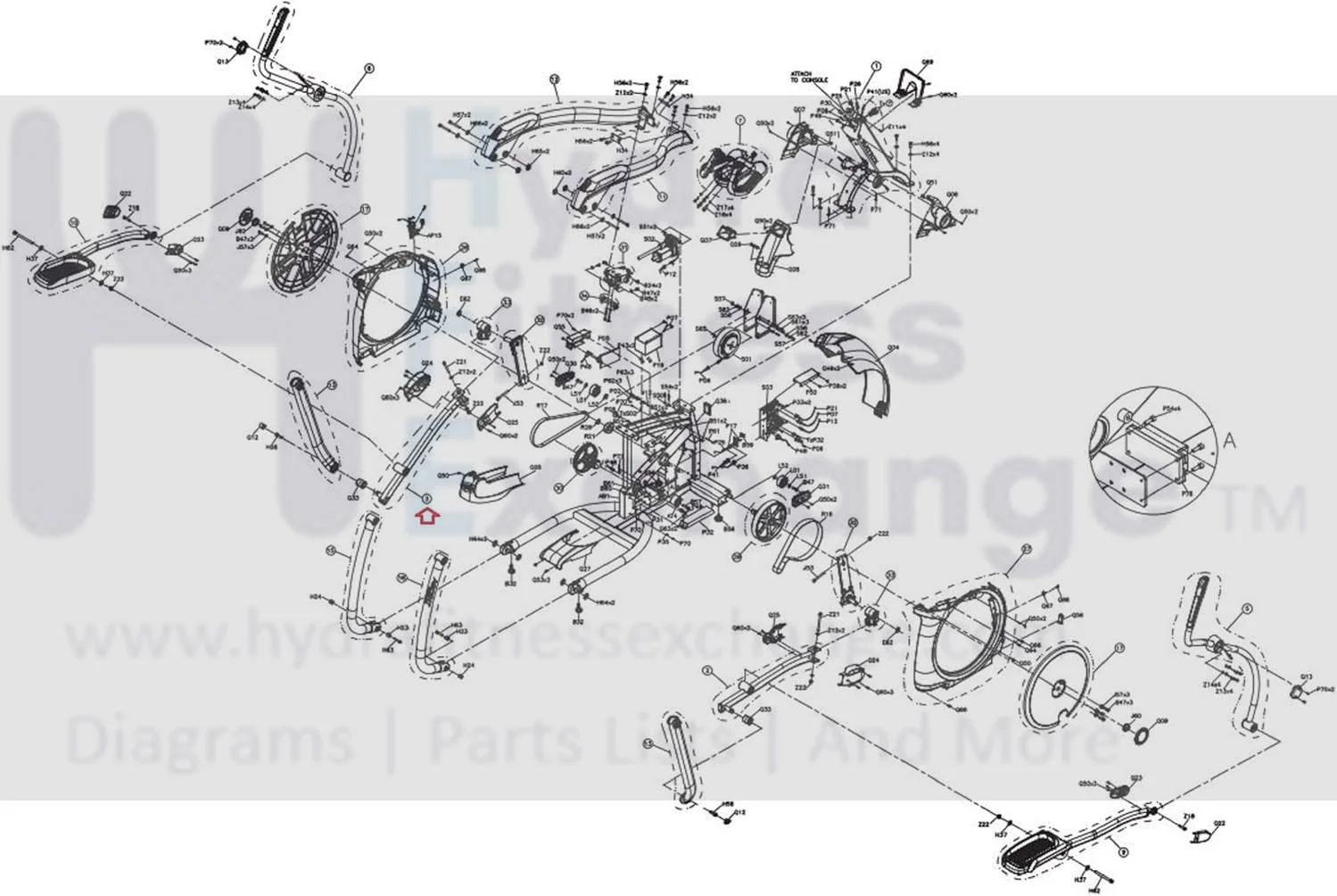 Matrix Fitness Elliptical Left Pedal Arm Set Black 1000417429 - Image 2