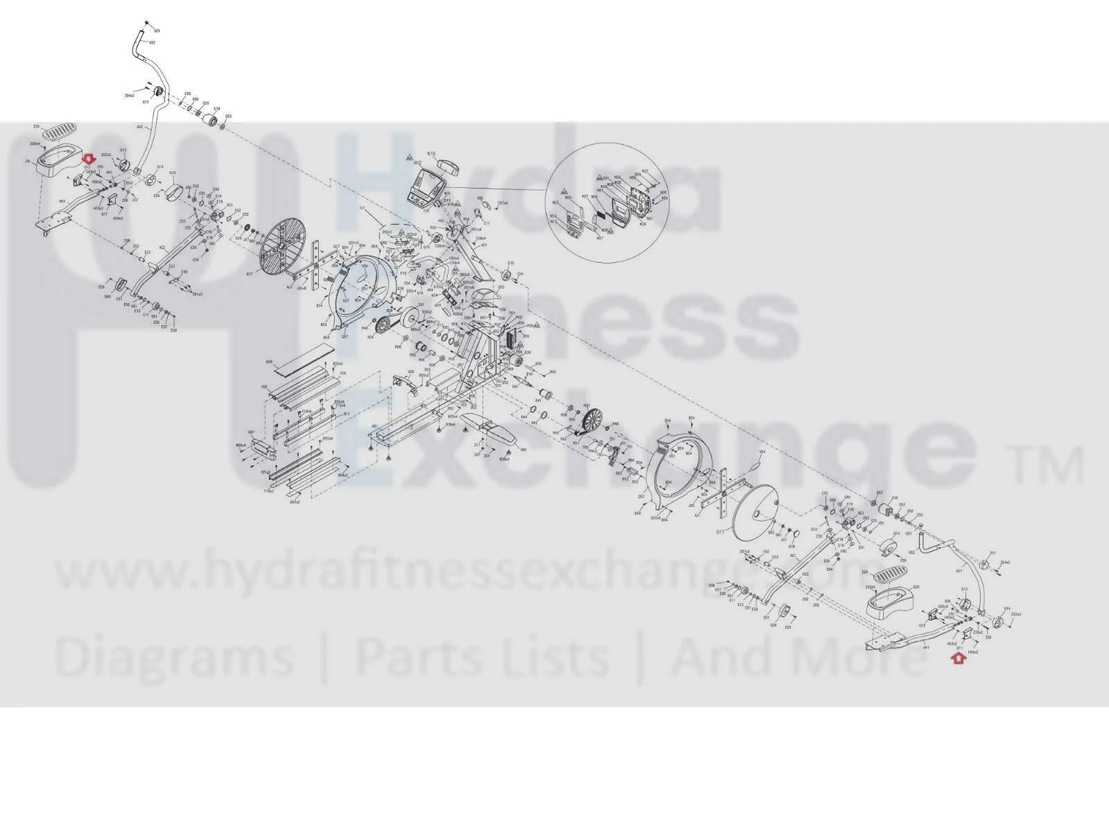 Matrix Fitness Elliptical Link Arm Left Cover 000331-CA - Image 2