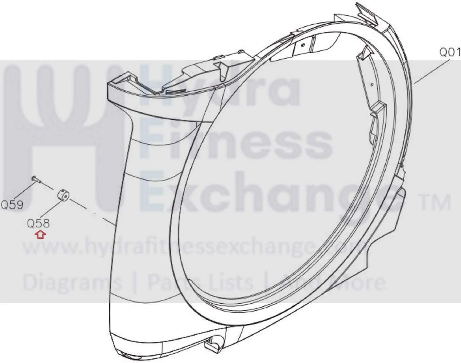 Matrix Fitness Elliptical Nylon Fix Buckle Base 005844-B - Image 2