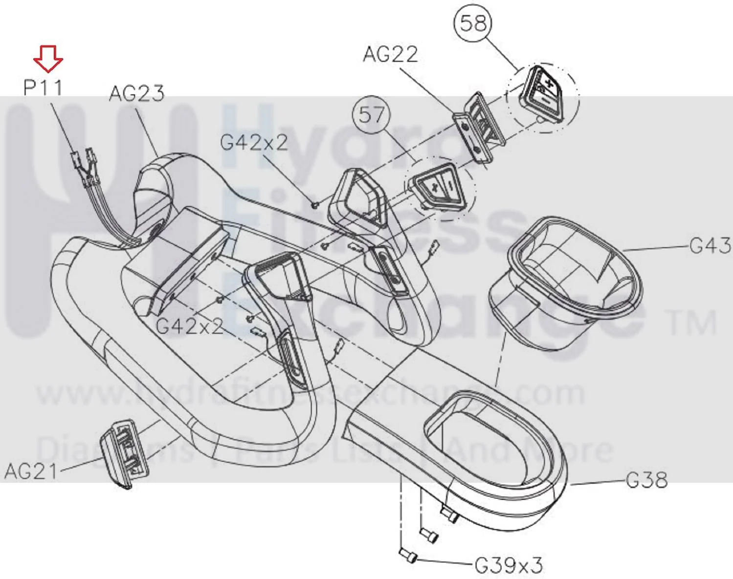 Matrix Fitness Elliptical Pulse Connect Wire 1000433321 - Image 2