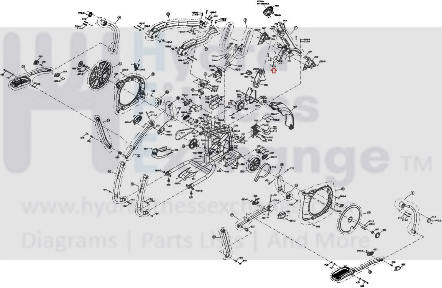 Matrix Fitness Elliptical Push Mount Collect Tie 1000216859 - Image 2