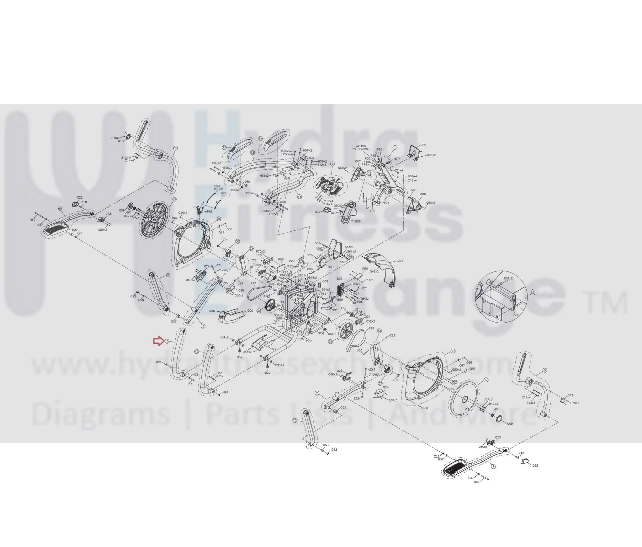 Matrix Fitness EP631 EP630 EP629 Elliptical Adjustment Arm Set 1000448717 - Image 3