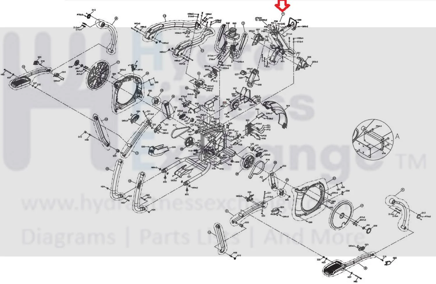 Matrix Fitness EP631 EP630 EP629 Elliptical Console Mast Set 1000442289 - Image 2
