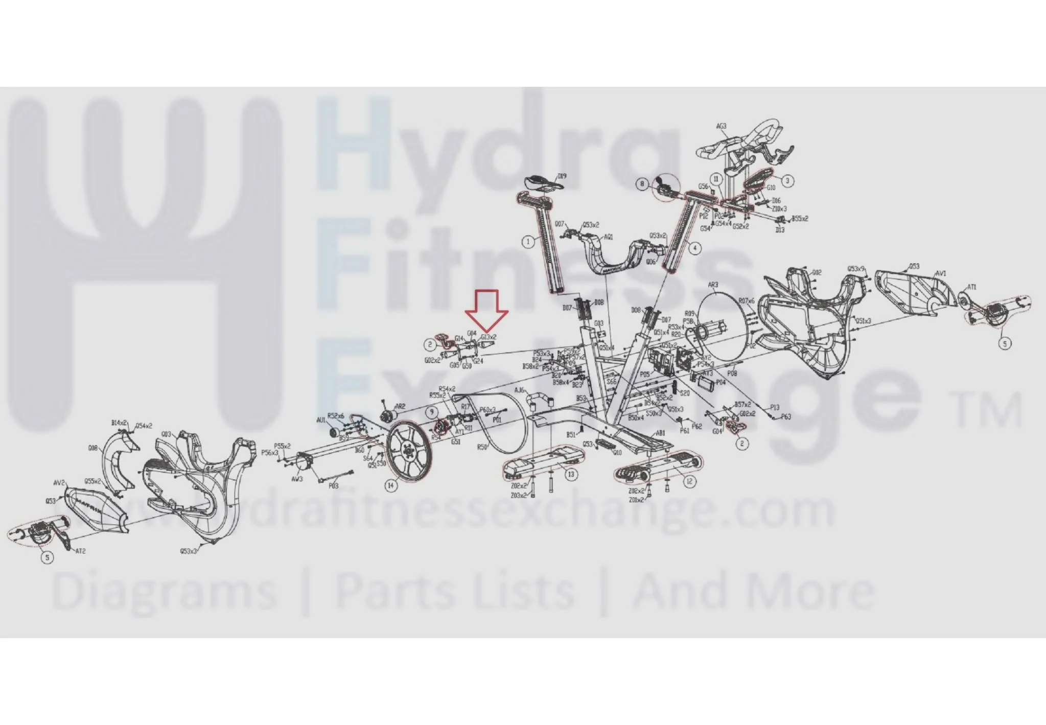 Matrix Fitness FC20 FC23 FC24 FC28 Stationary Bike Adjustment Grip Fixing Plate 1000404327 - Image 3