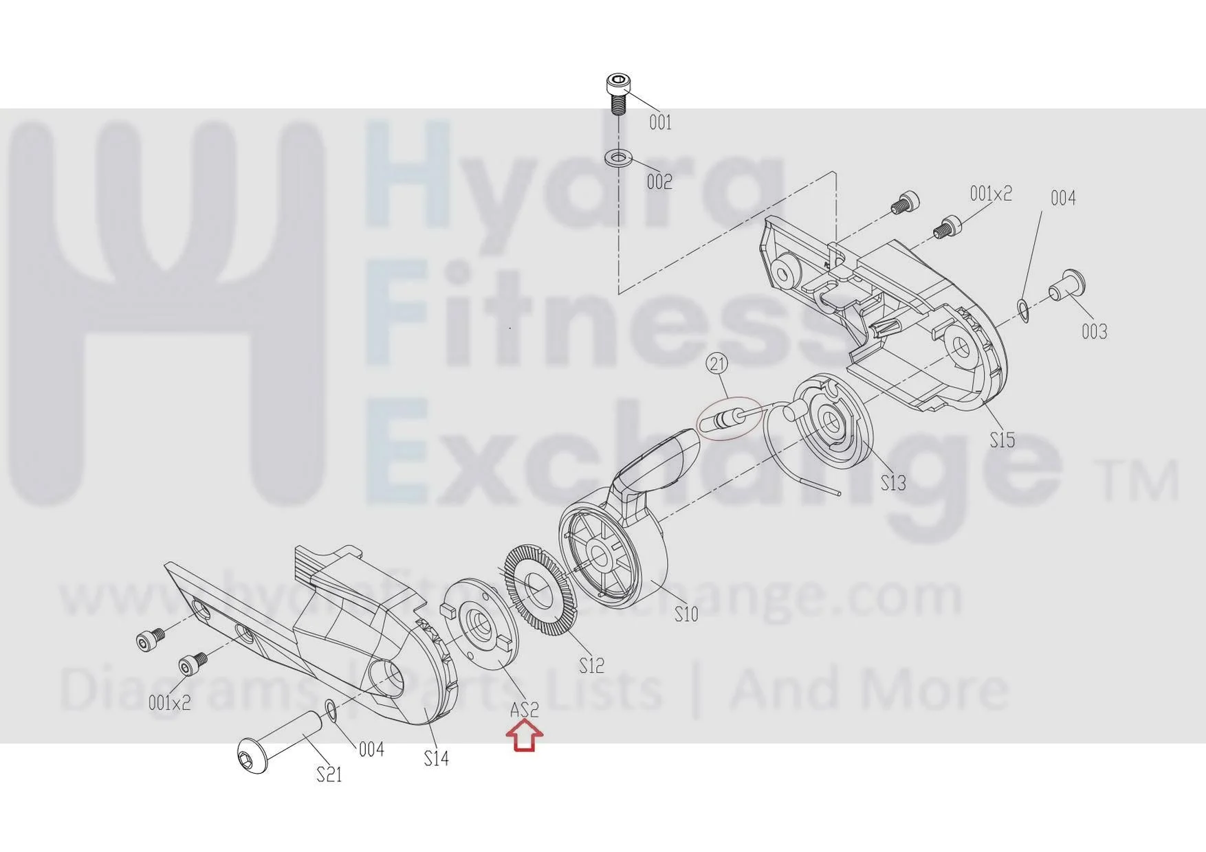 Matrix Fitness FC20 FC25 FC23 FC24 FC32 FC32B FC33 FC29 FC36 FC28 FC39 Stationary Bike Brake Location Pearl Set Black 1000404397 - Image 3