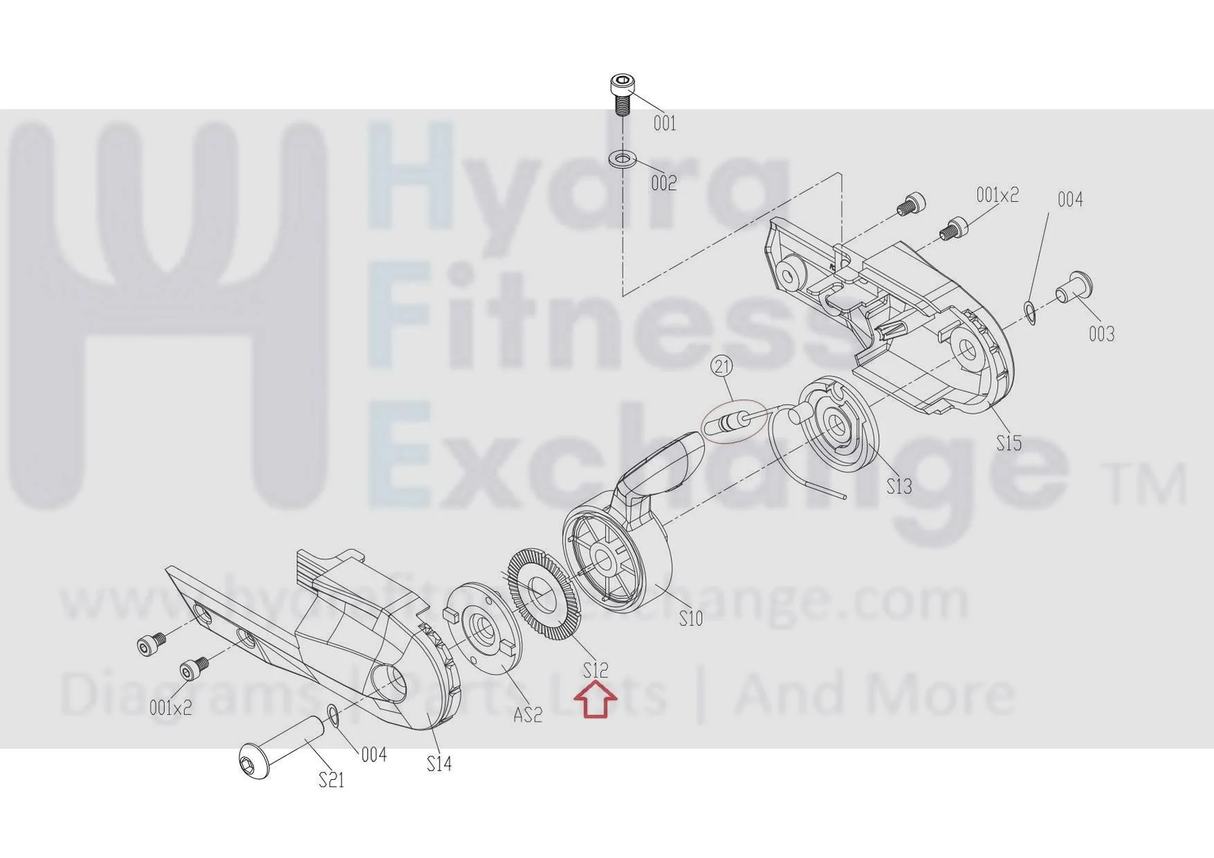 Matrix Fitness FC20 FC25 FC23 FC24 FC32B FC32 FC33 FC29 FC36 FC28 FC39 Stationary Bike Brake Plate 1000404411 - Image 3