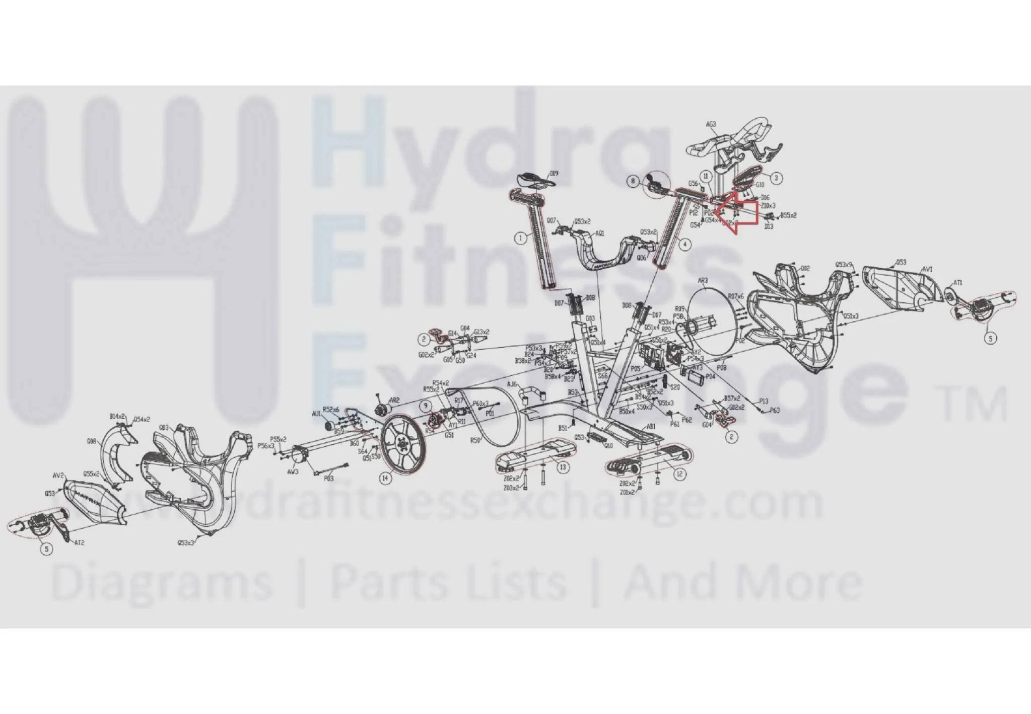 Matrix Fitness FC23 FC24 FC33 FC29 FC36 FC28 Stationary Bike Console Wire Set 1000405598 - Image 3