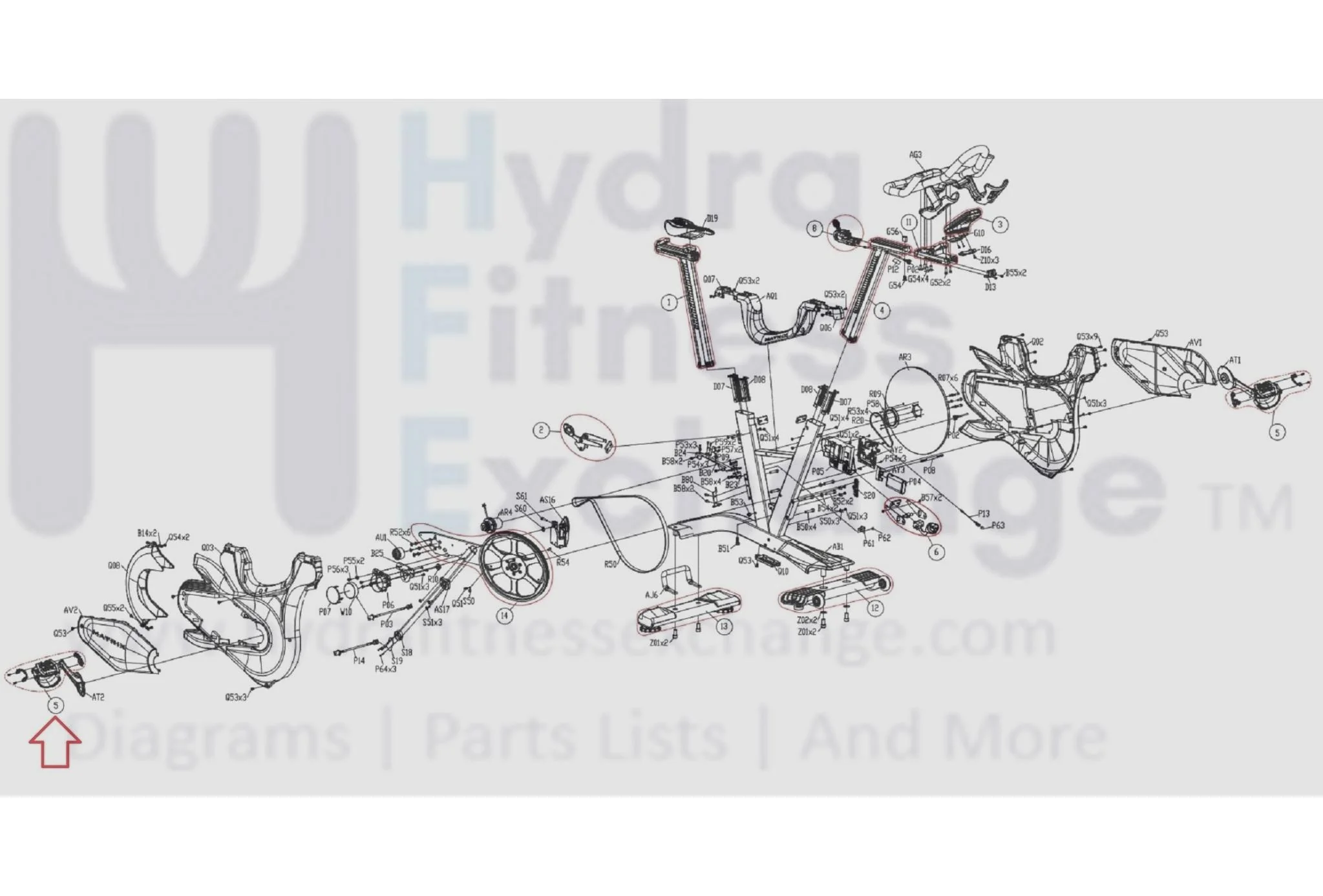 Matrix Fitness FC24 FC29 FC28 Stationary Bike Foot Pedal Set 1000441923 - Image 2