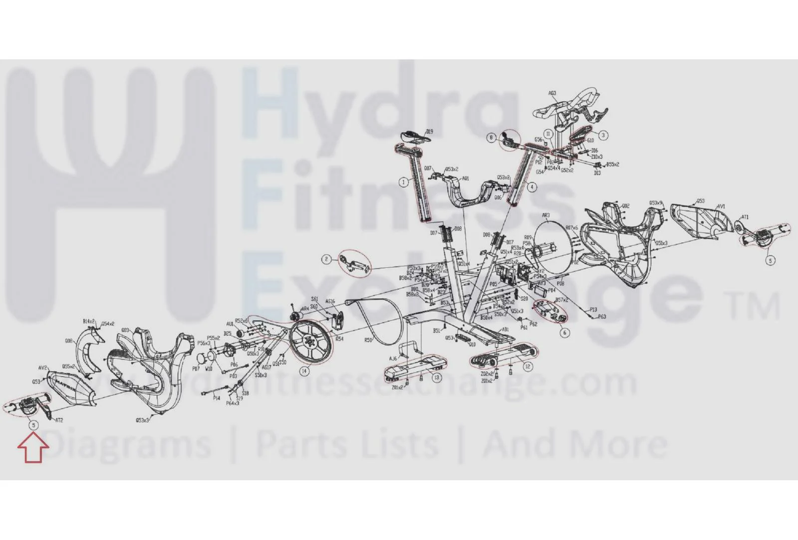 Matrix Fitness FC24 FC29 FC28 Stationary Bike Foot Pedal Set 1000441923 - Image 2