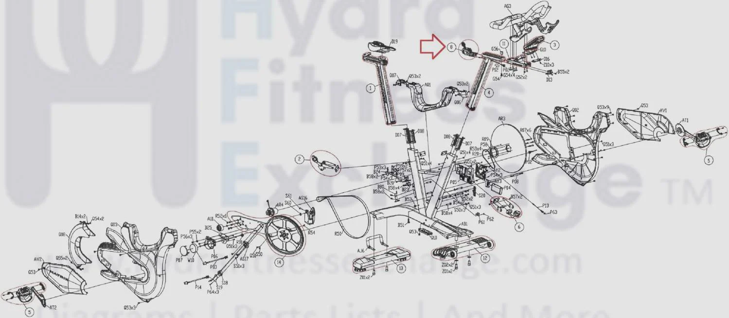 Matrix Fitness FC25 FC23 FC24 FC28 Stationary Bike Brake Set 1000404546 - Image 2