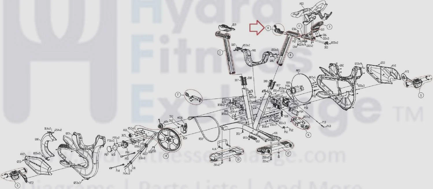 Matrix Fitness FC25 FC23 FC24 FC28 Stationary Bike Brake Set 1000404546 - Image 2