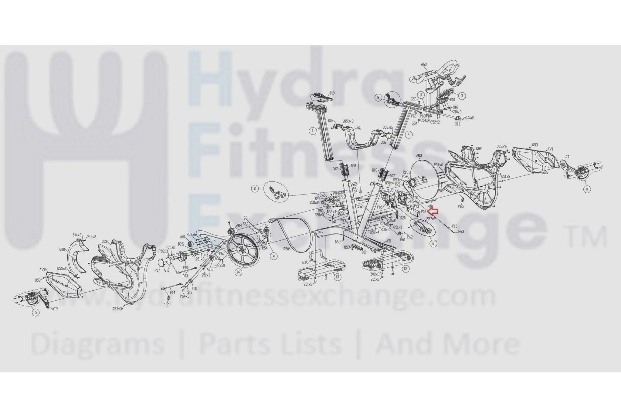 Matrix Fitness FC28 FC33 FC29 FC36 FC38 FC40 FC30 Stationary Bike Lithium Battery 1000436683 - Image 3