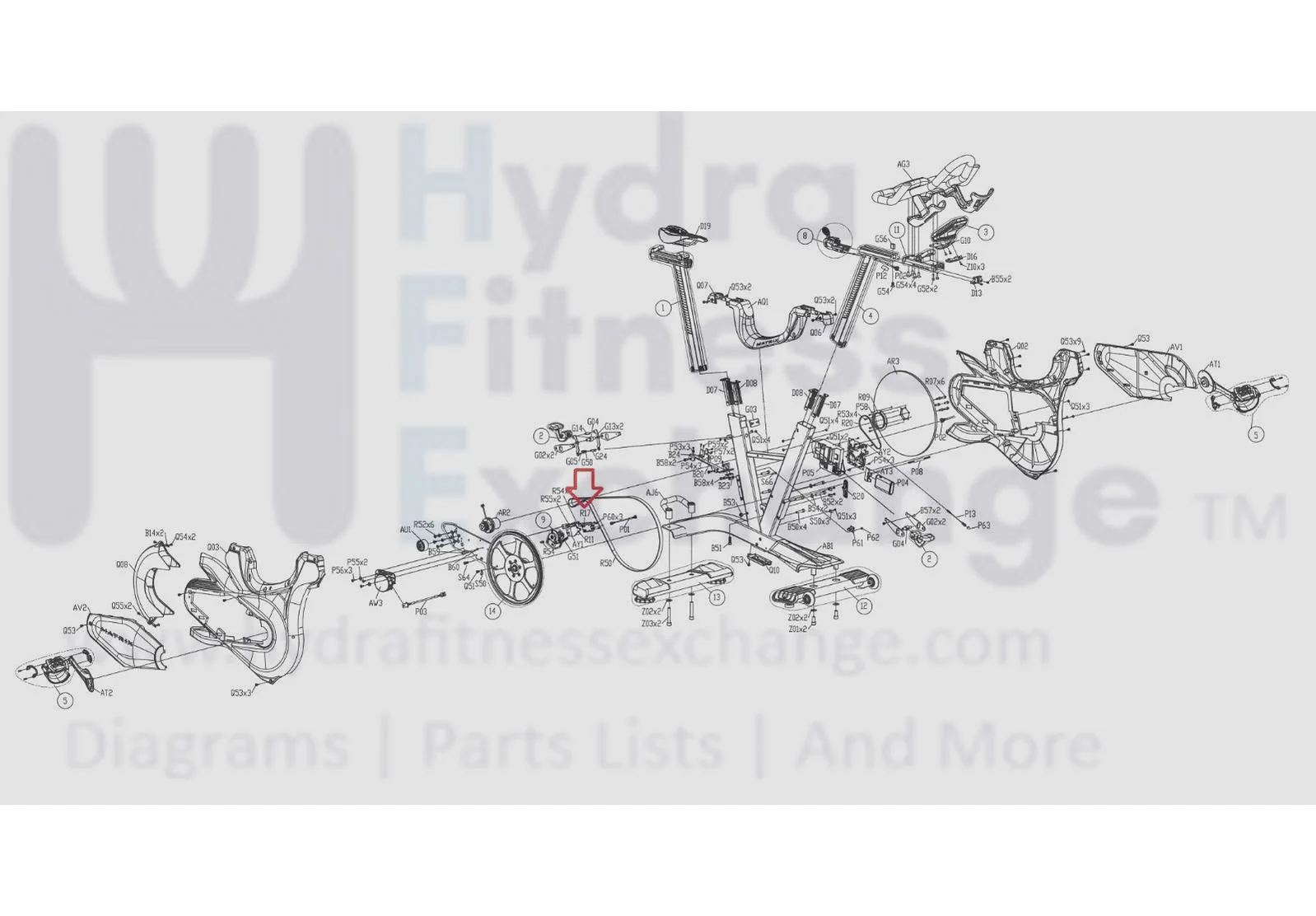 Matrix Fitness FC29 FC28 Stationary Bike Little Control Cover 1000444133 - Image 2