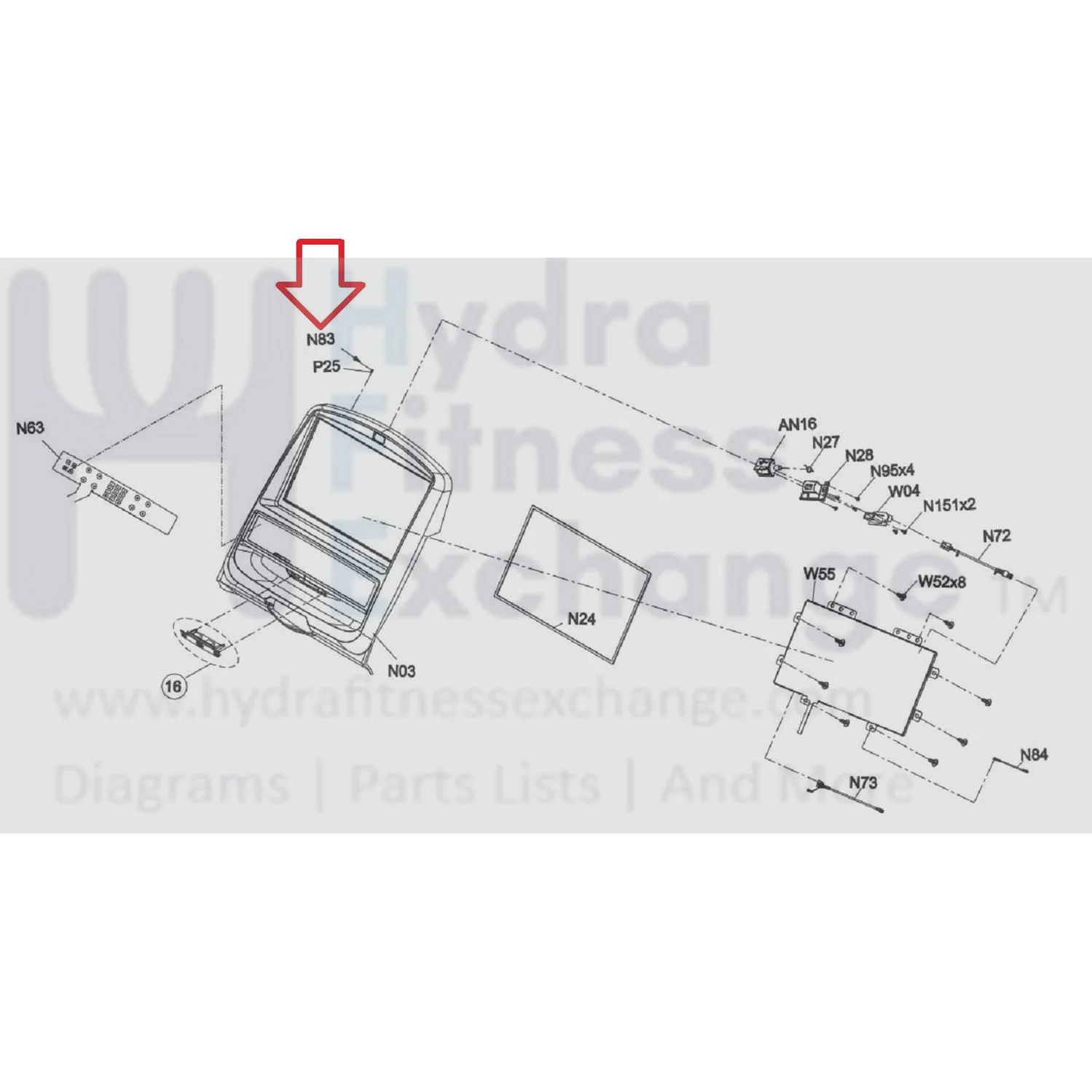 Matrix Fitness FC54 CTM708 Treadmill Button Head Phillip Screw Diam.4 x 12L 004620-AC - Image 3