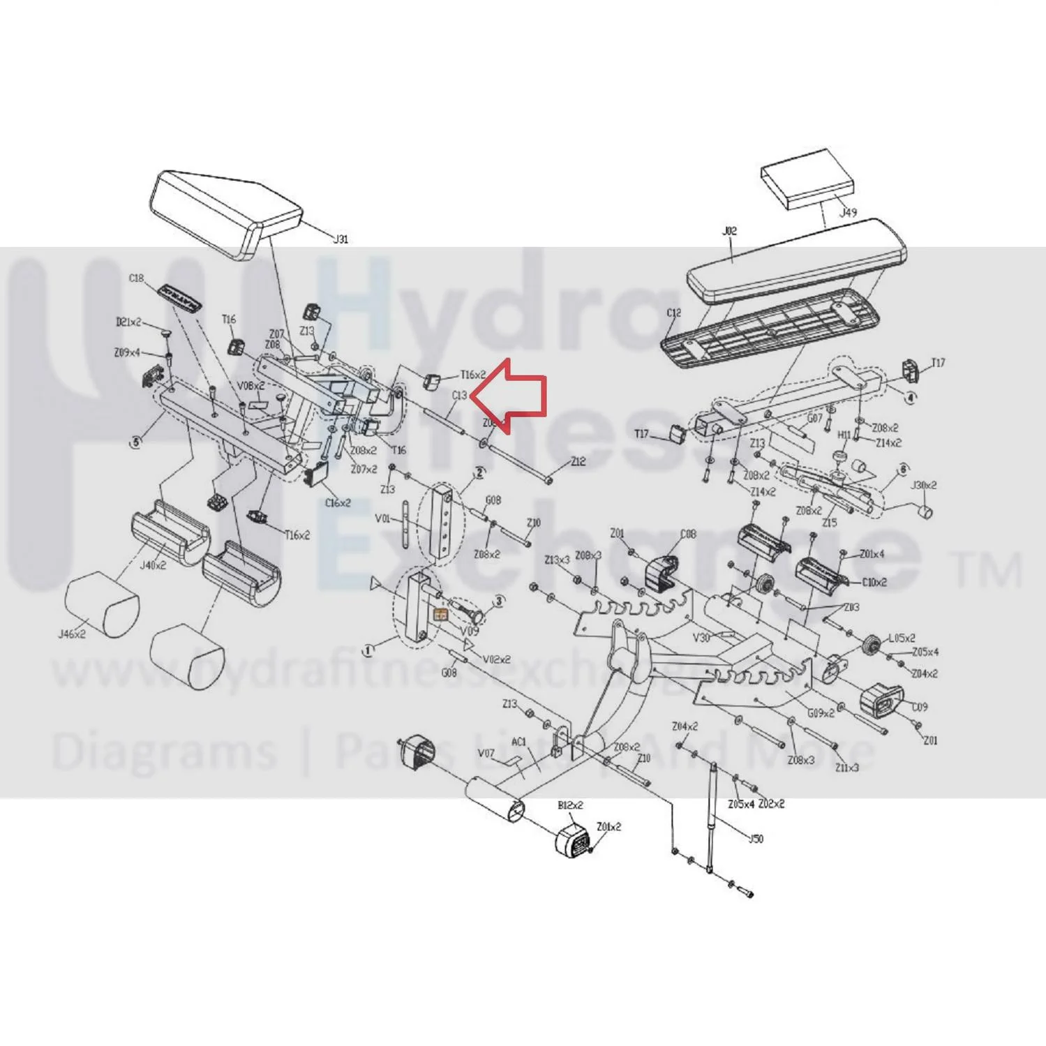 Matrix Fitness FW211 FW342 FW342K FW512 Strength System Axle 1000306791 - Image 3