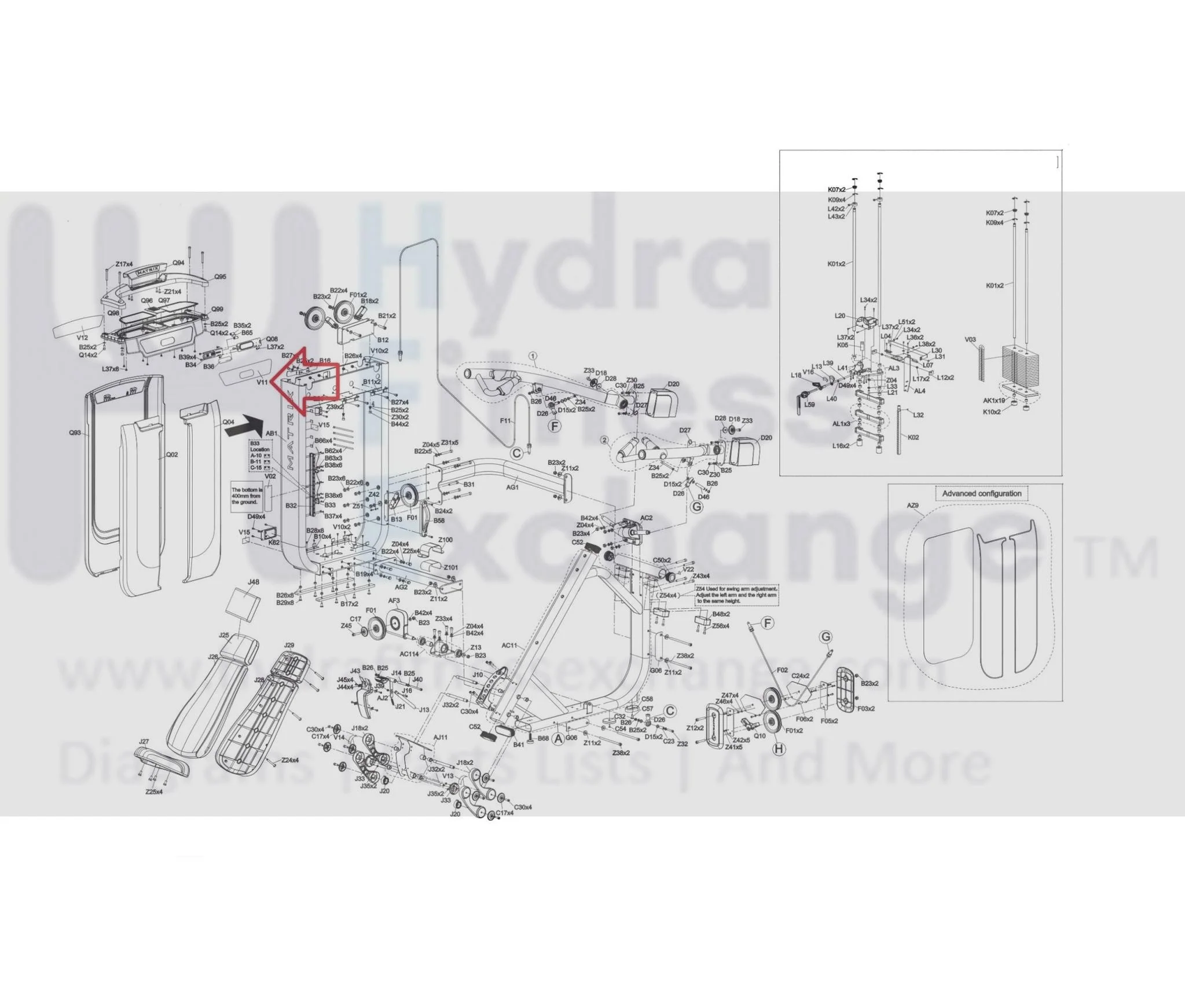 Matrix Fitness G7GM117 G7-S23B Strength System PC English Front Cover Instructional Label 1000402821 - Image 3