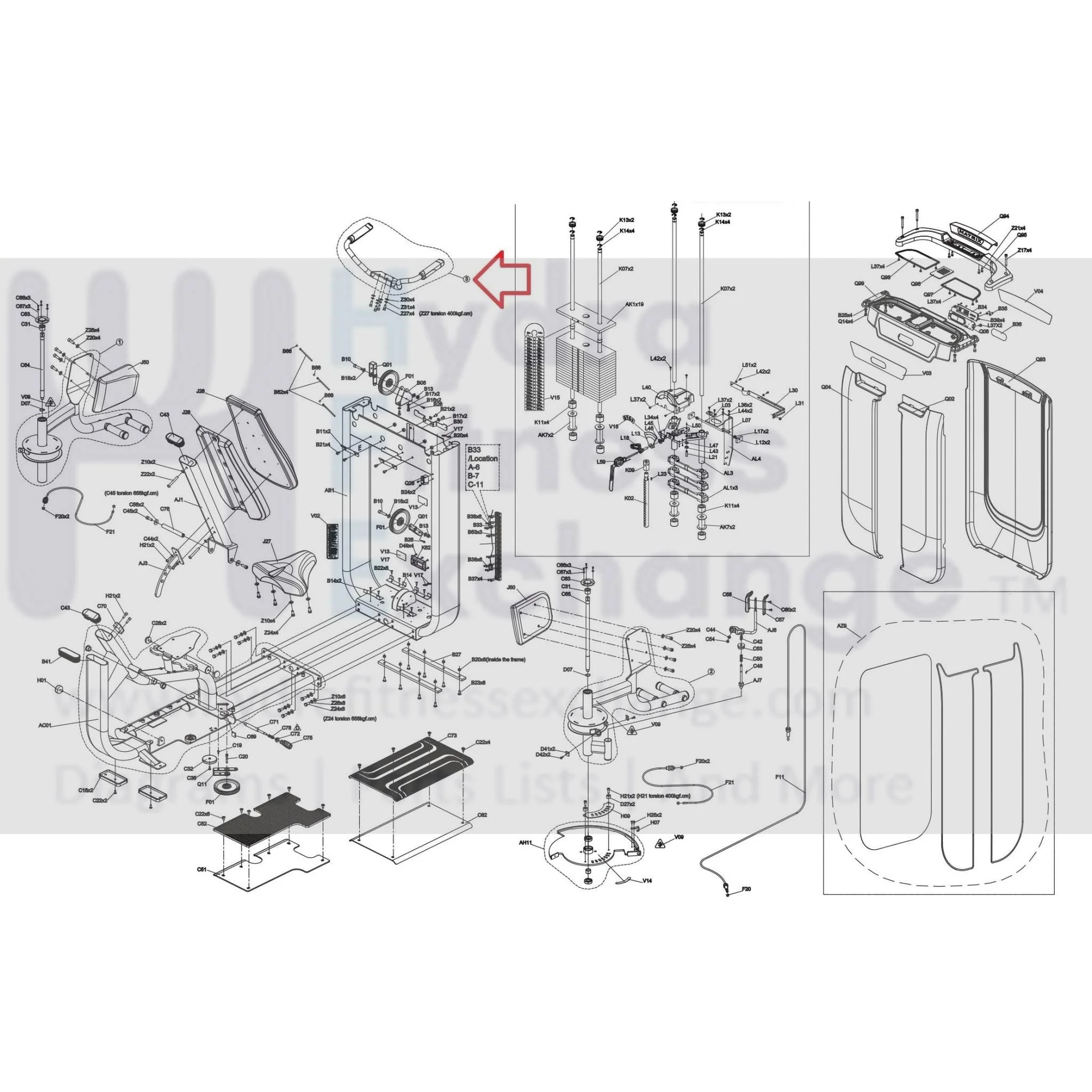 Matrix Fitness G7GM120 G7GM115 GM115F GM120F Strength System Handle Set Assembly 1000414300 - Image 3