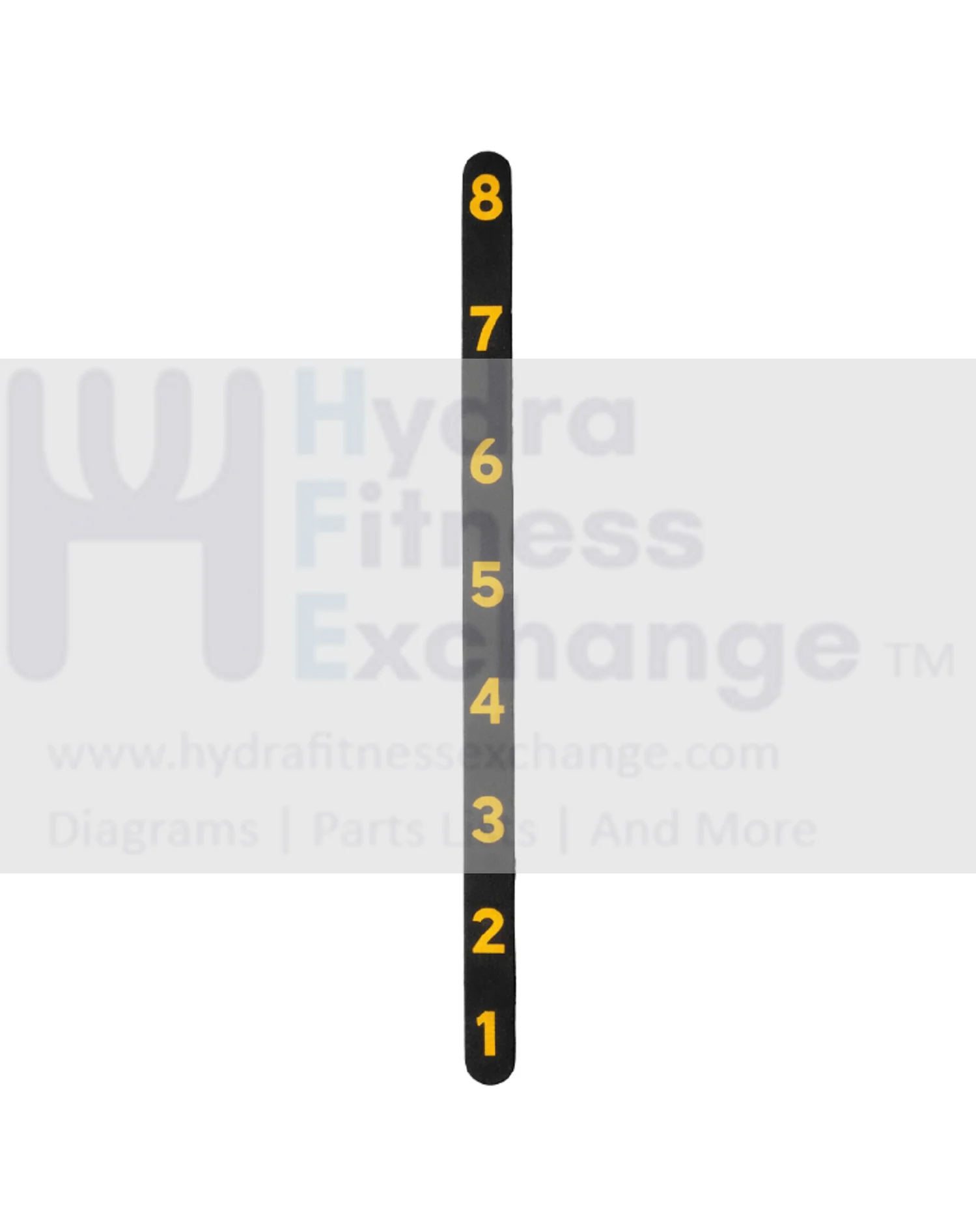 Matrix Fitness GM108 Strength System Back Pad Direction Label 1000397841