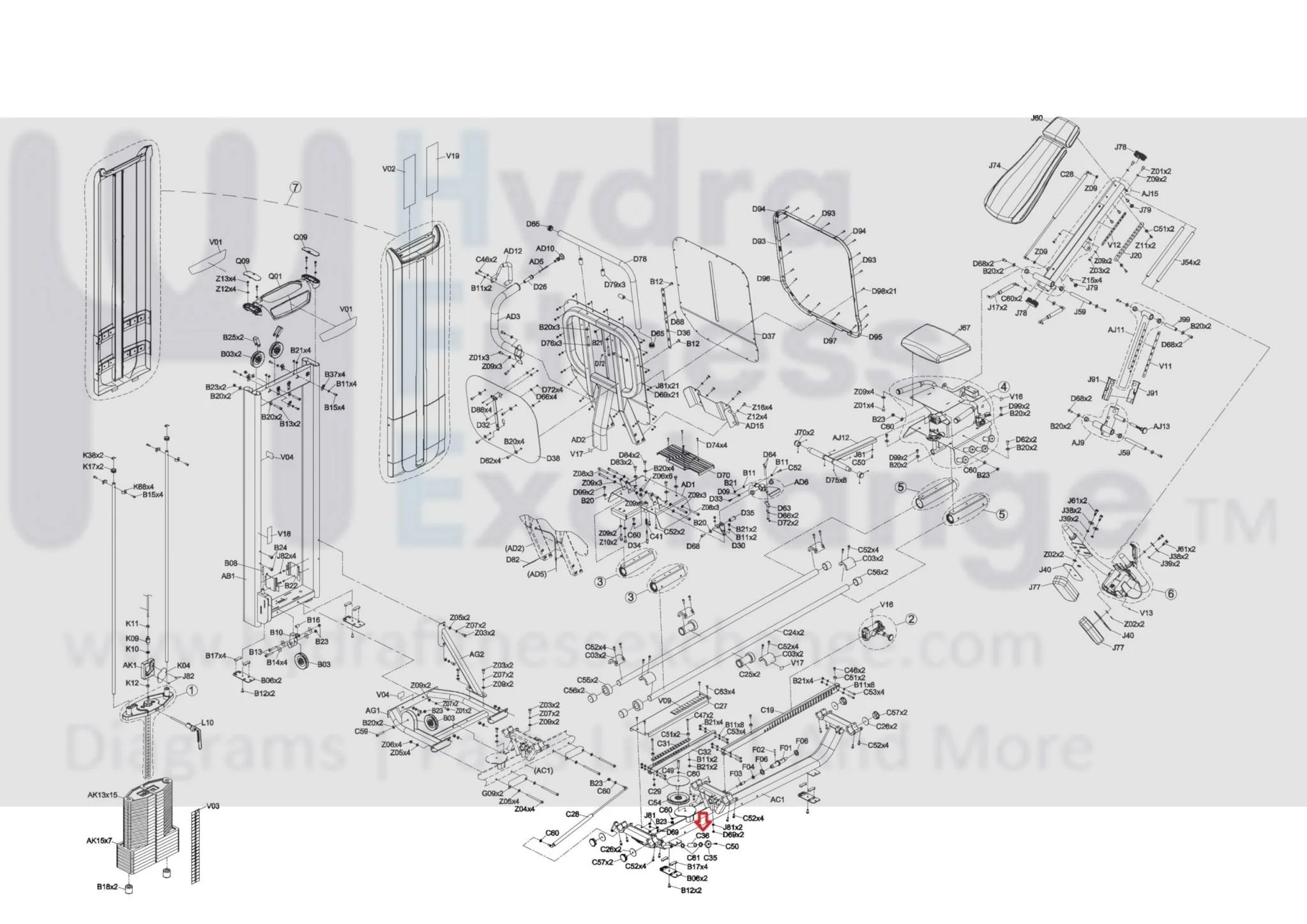 Matrix Fitness GM108 Strength System Handlebar Bousing 1000403127 - Image 3