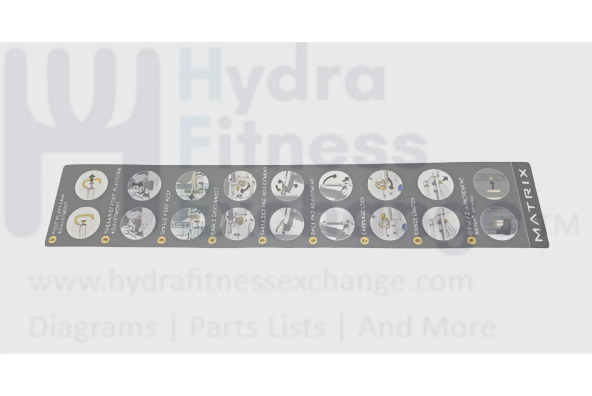 Matrix Fitness GM108 Strength System Right Instructional English Label 1000415312