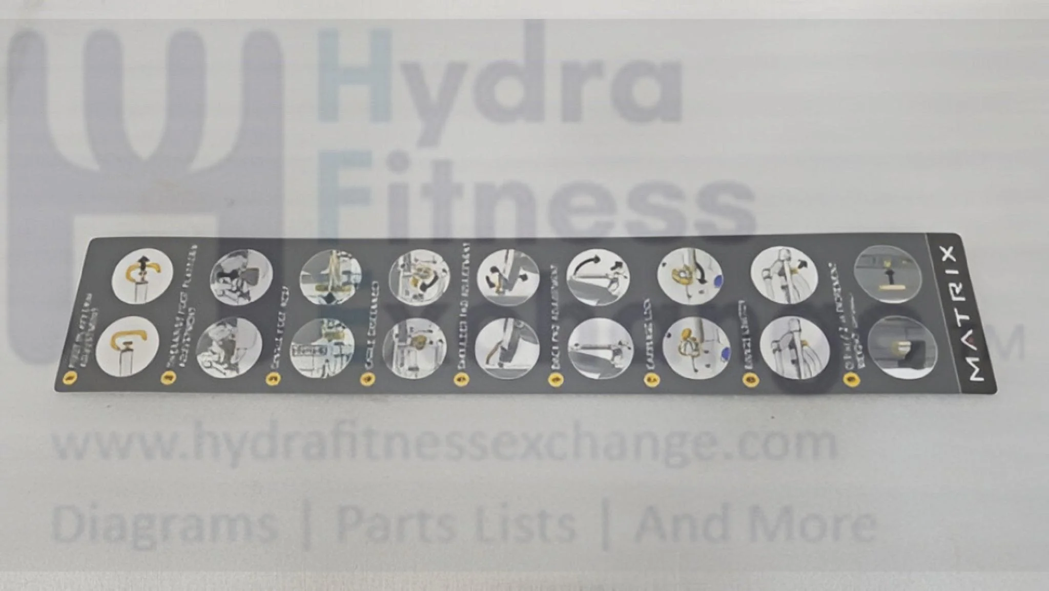 Matrix Fitness GM108 Strength System Right Instructional English Label 1000415312 - Image 2