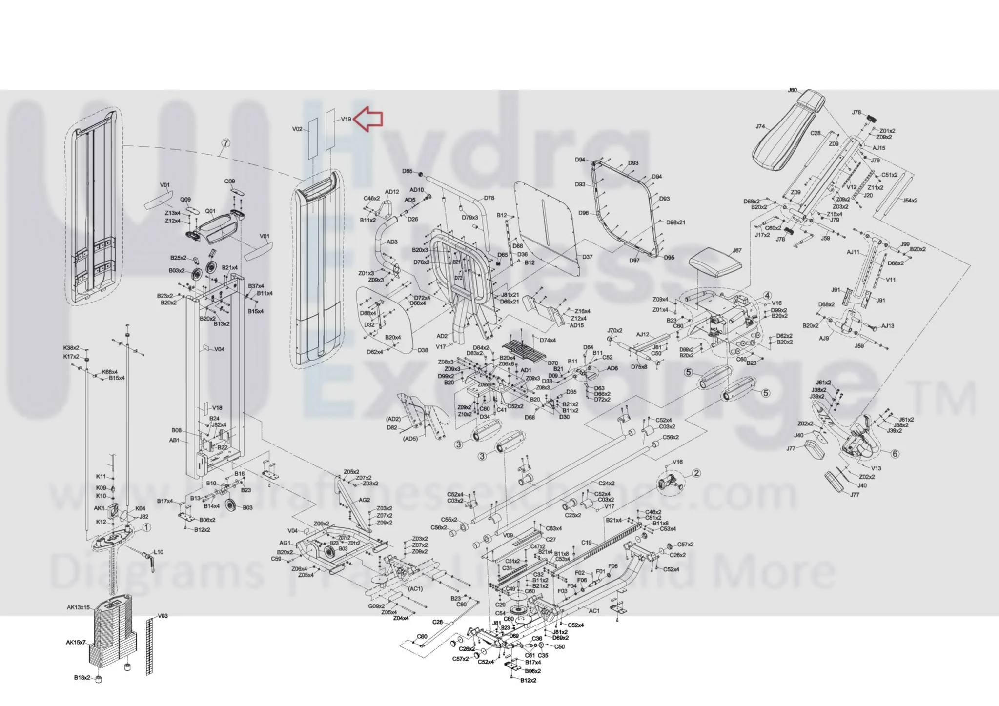 Matrix Fitness GM108 Strength System Right Instructional English Label 1000415312 - Image 3
