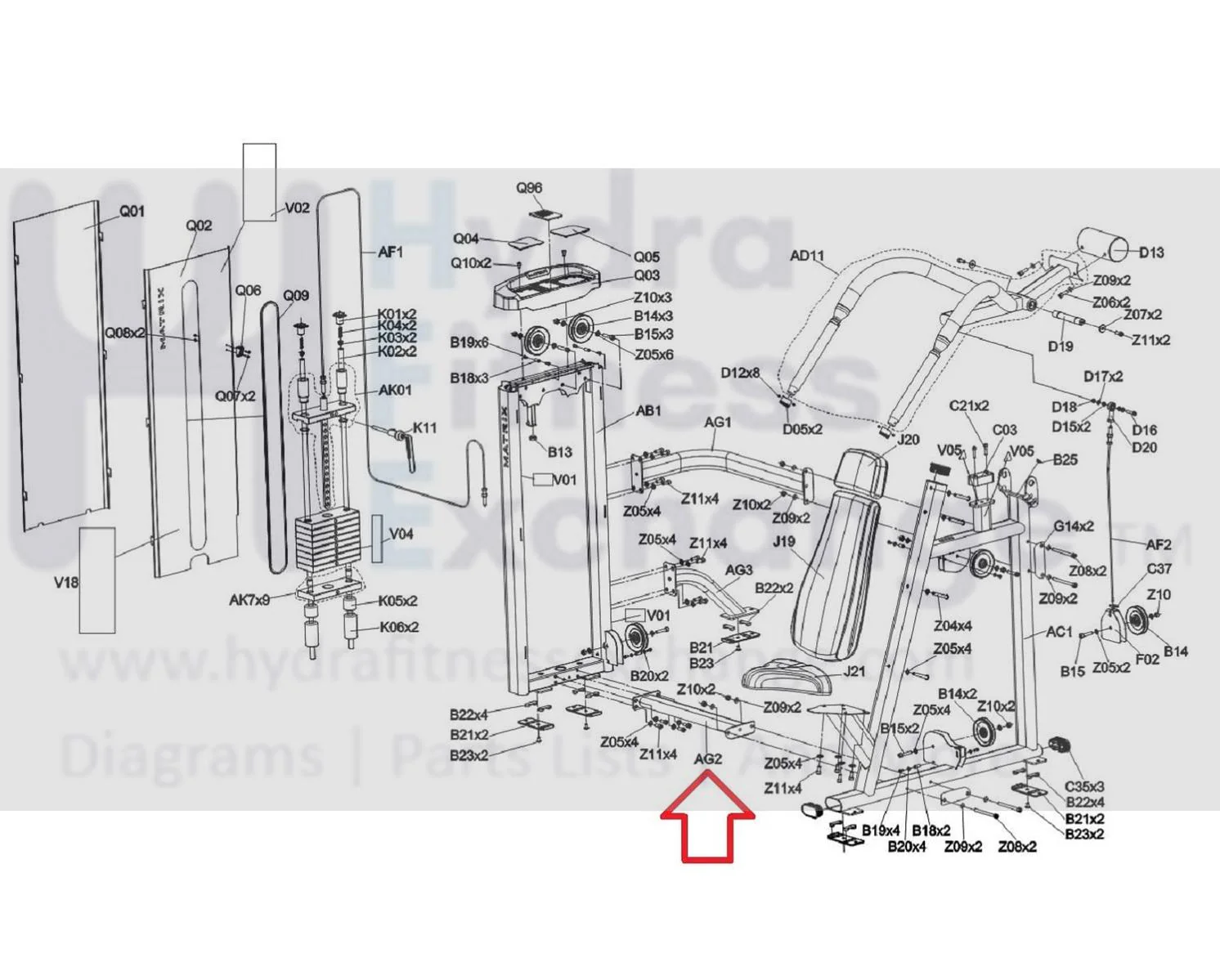 Matrix Fitness GM136 Strength System Down Connecting Tube Set 1000454136 - Image 3