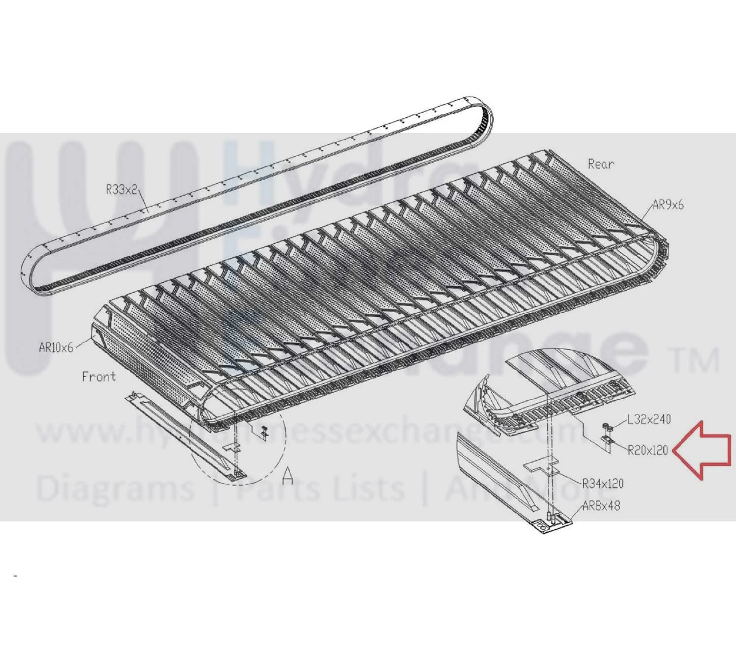 Matrix Fitness Performance Plus (T-PP-F) | Treadmill Fixing Plate 1000436131 - Image 2