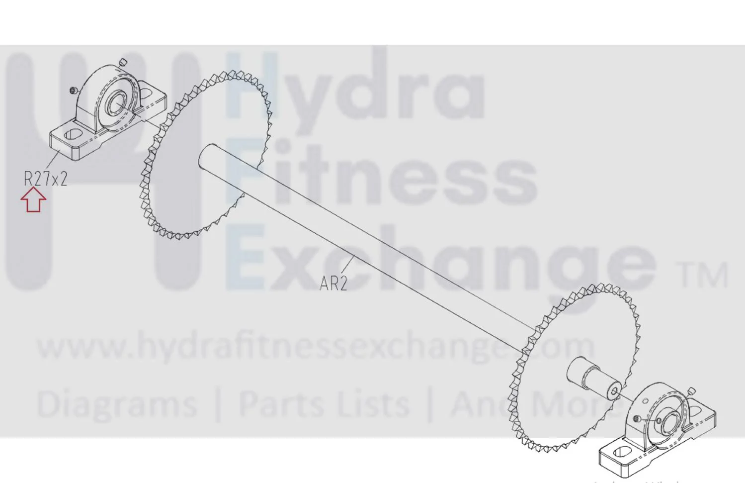 Matrix Fitness Performance Series ClimbMill Stepper Step PLB Bearing 100023037 - Image 2
