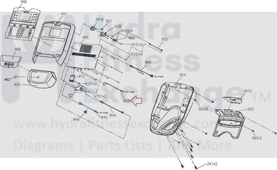Matrix Fitness Recumbent Bike Quickly Key Wire 300 1000400306 - Image 2