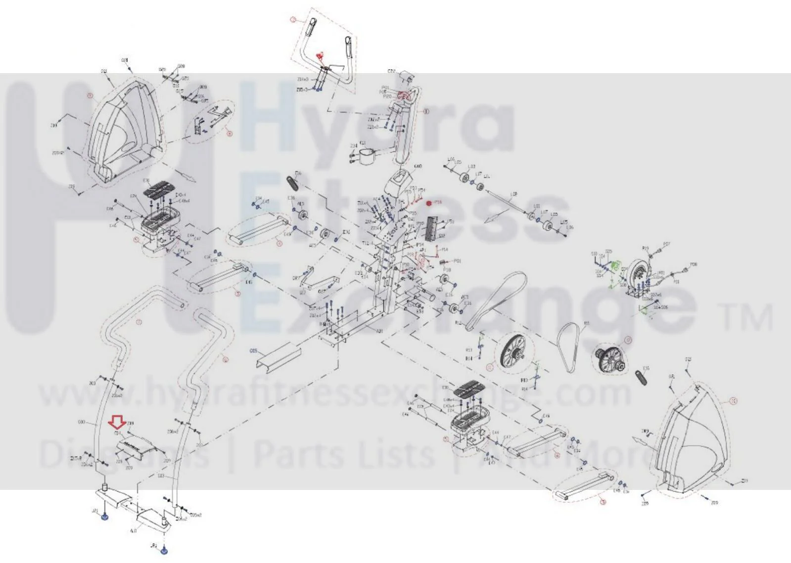 Matrix Fitness S3x S3xe S5x S7x S7xe S7xi Stepper Frame Cover 058733-CA - Image 3
