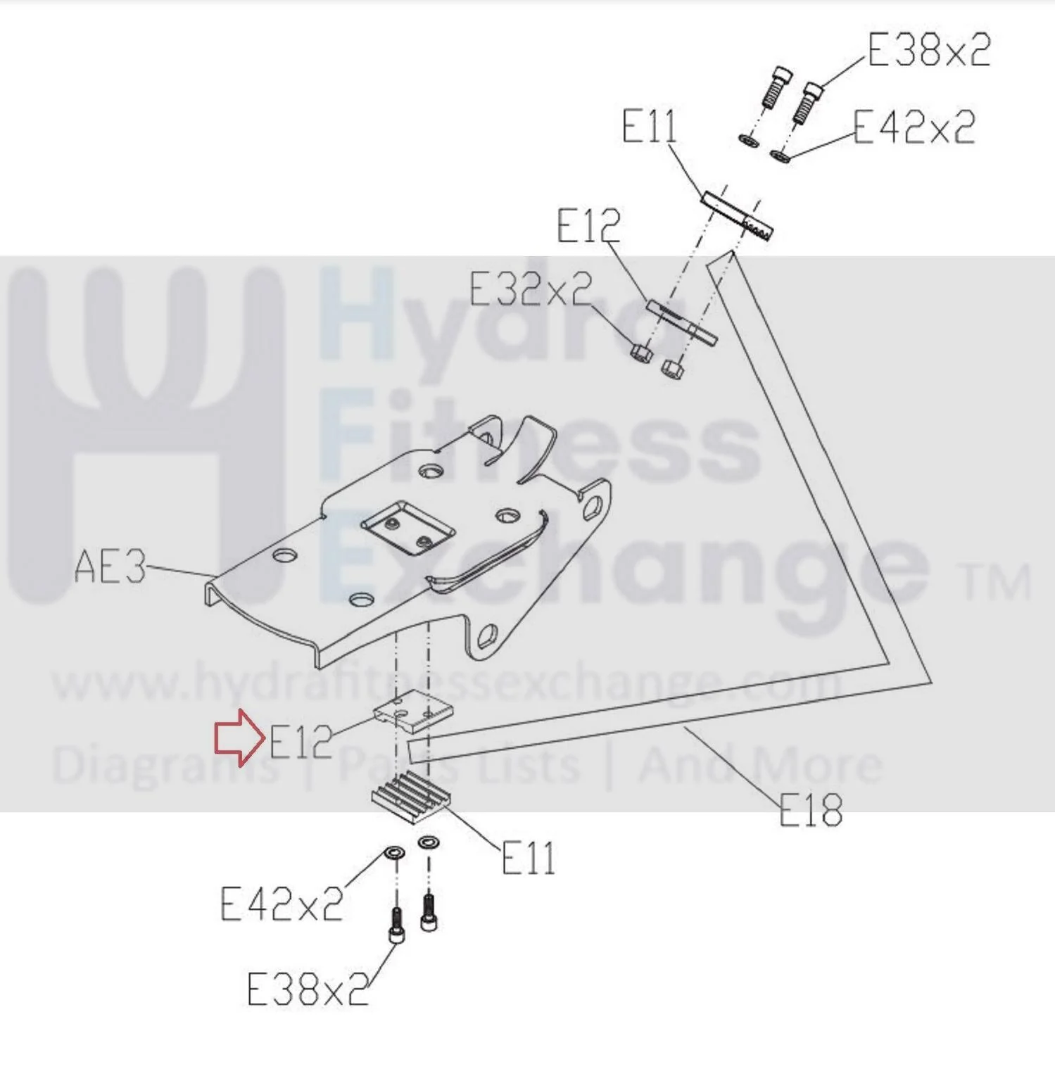 Matrix Fitness S5x-02-G4 S3xe EP604 S7xeEP92F Stepper Belt Fixing Plate 058691-B - Image 2