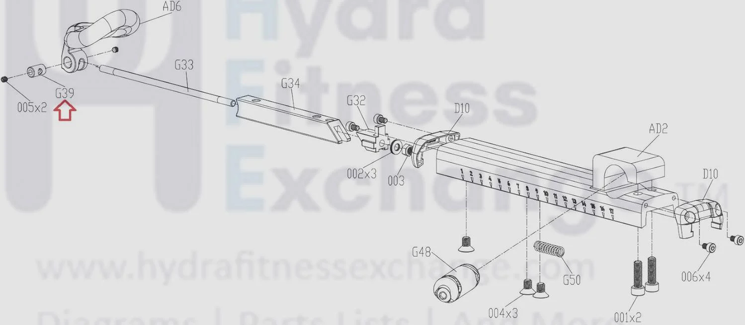 Matrix Fitness Stationary Bike Adjustable Handlebar Connect Ring 1000404356 - Image 2