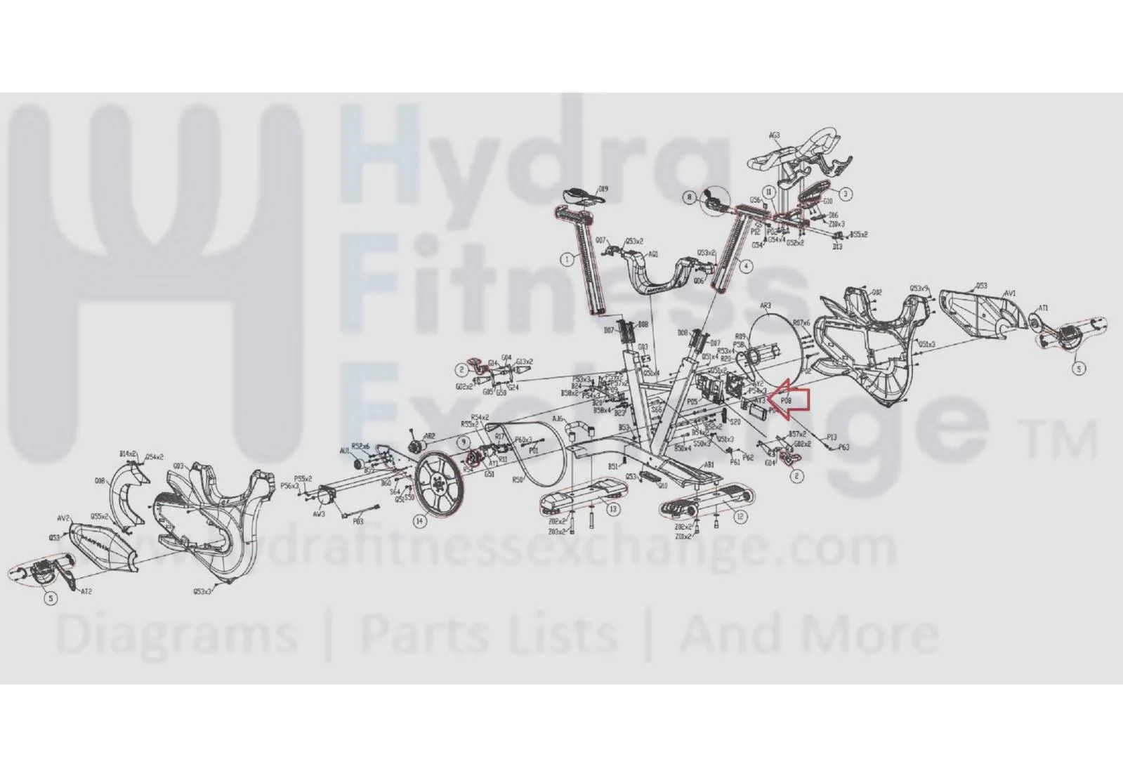 Matrix Fitness Stationary Bike Battery Exchanged Board 1000410557 - Image 2
