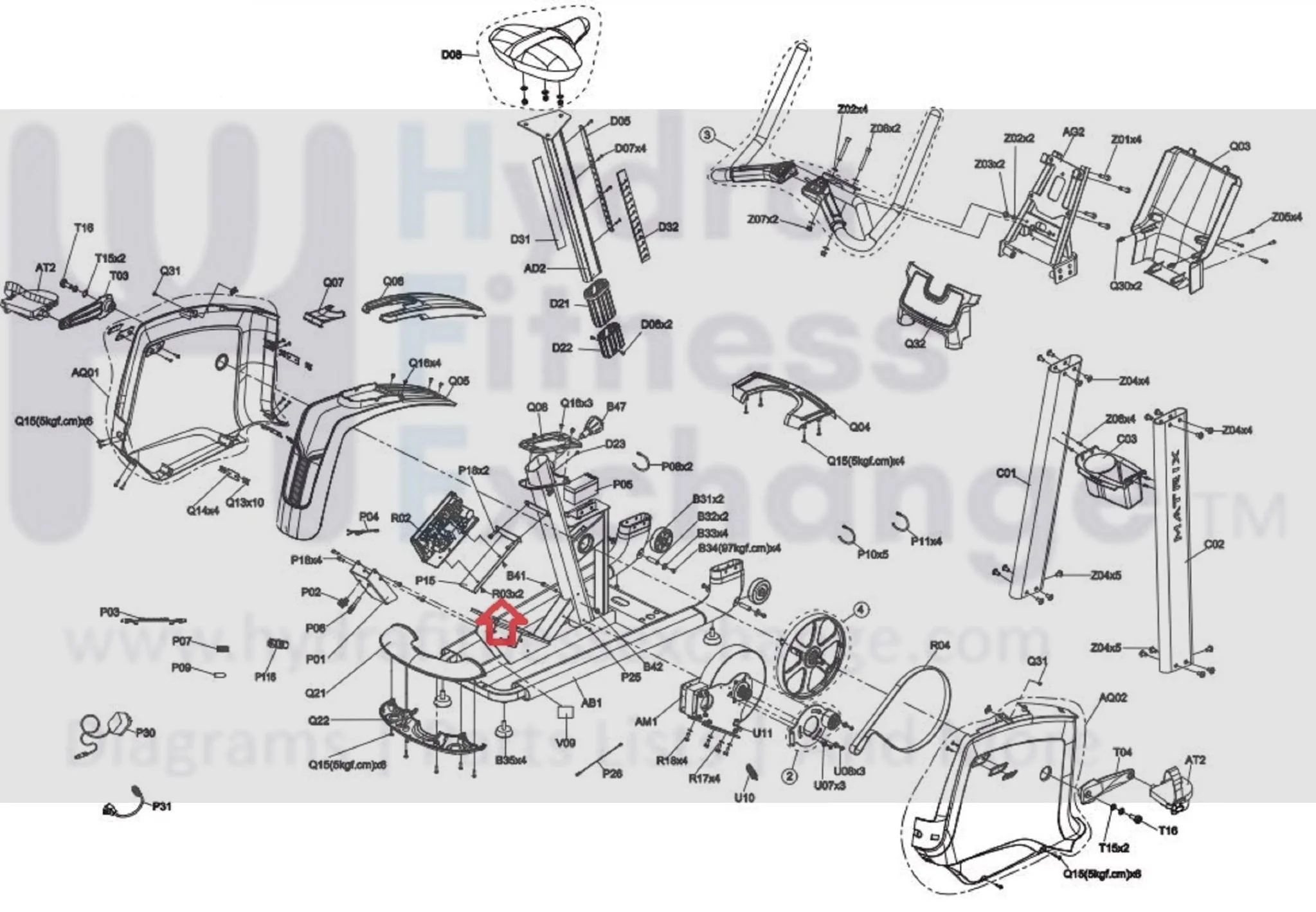 Matrix Fitness Upright Bike Button Head Phillip Screw M5 - 0.8P x 10L 004370-00 - Image 3
