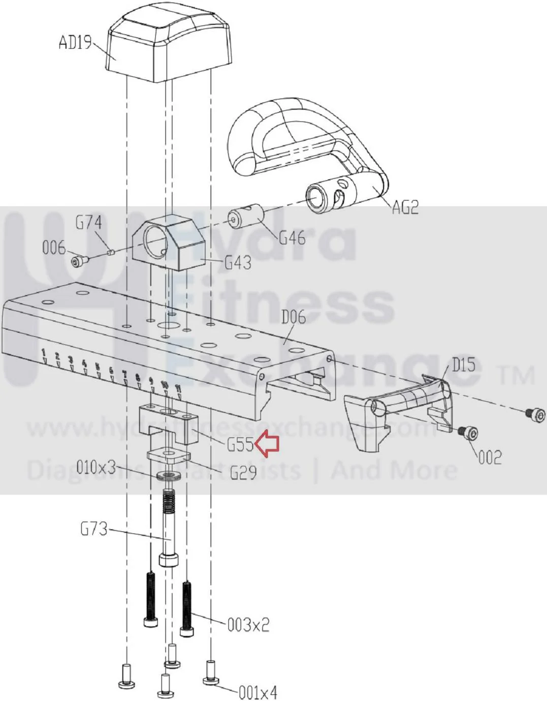 Matrix Fitness Stationary Bike Console Fix Plate 1000412950 - Image 2