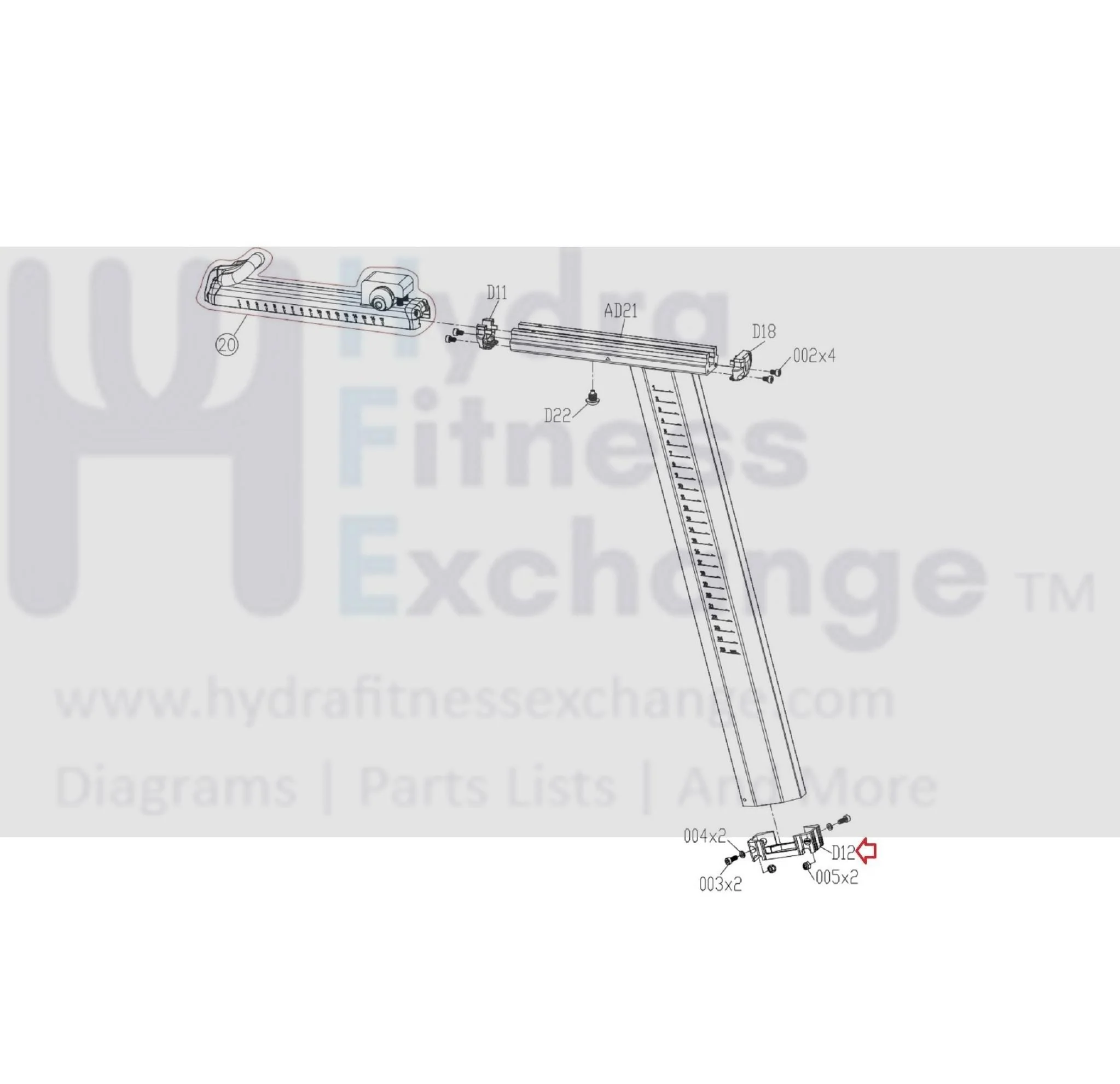 Matrix Fitness Stationary Bike Down Seat Tube Nylon Plastic Liner 1000404254 - Image 3