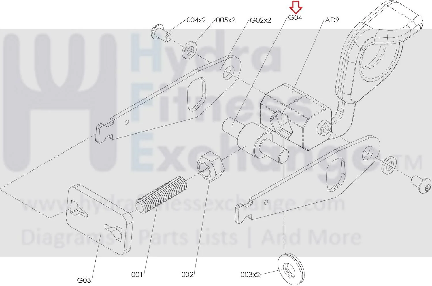 Matrix Fitness Stationary Bike Handlebar Location Pin 1000404285 - Image 2